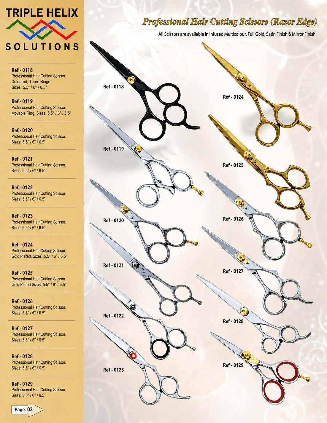 Professional Hair Cutting Scissors (Razor Edge) — beauty catalogue page 3