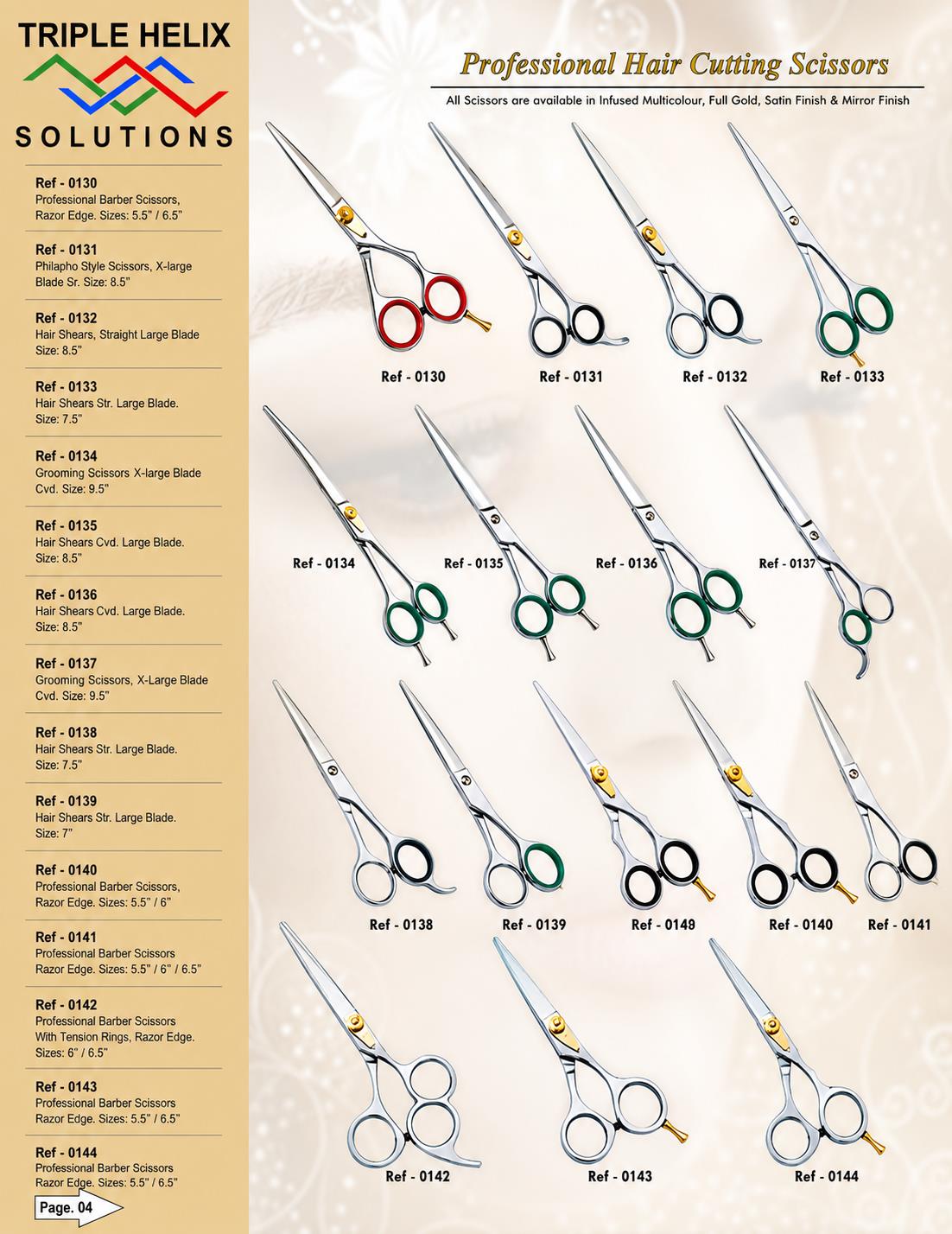 Professional Hair Cutting Scissors — beauty catalogue page 4