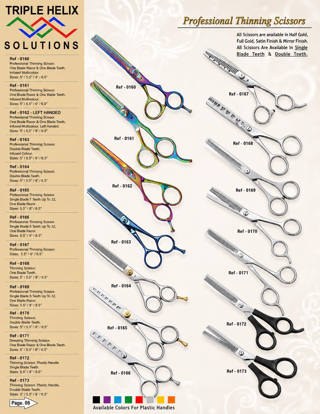 Professional Thinning Scissors — beauty catalogue page 6
