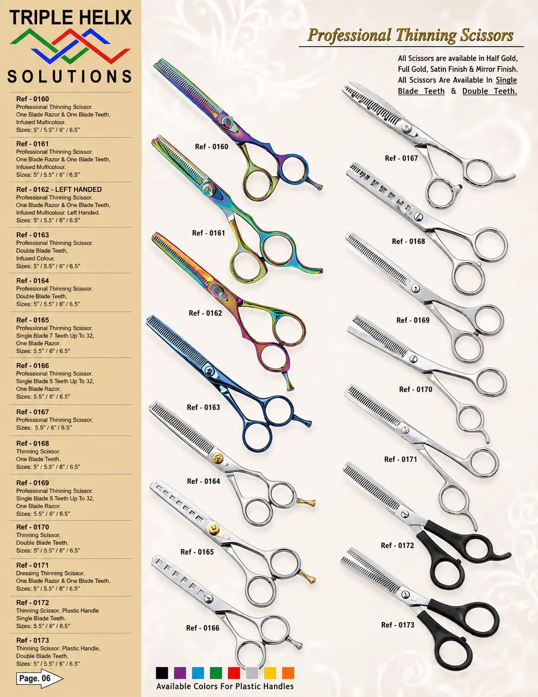 Professional Thinning Scissors — catalogue page 6