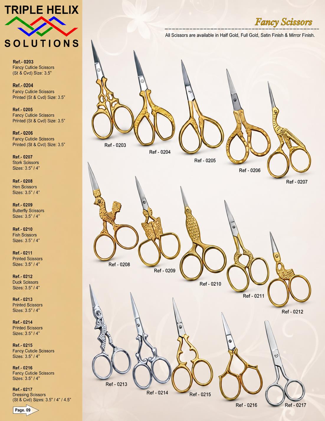 Fancy Scissors — catalogue page 9