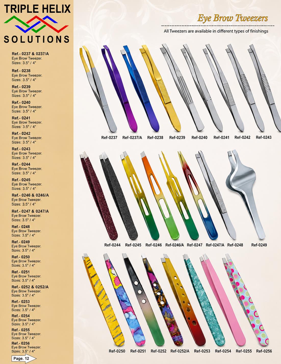 Eye Brow Tweezers — beauty catalogue page 12