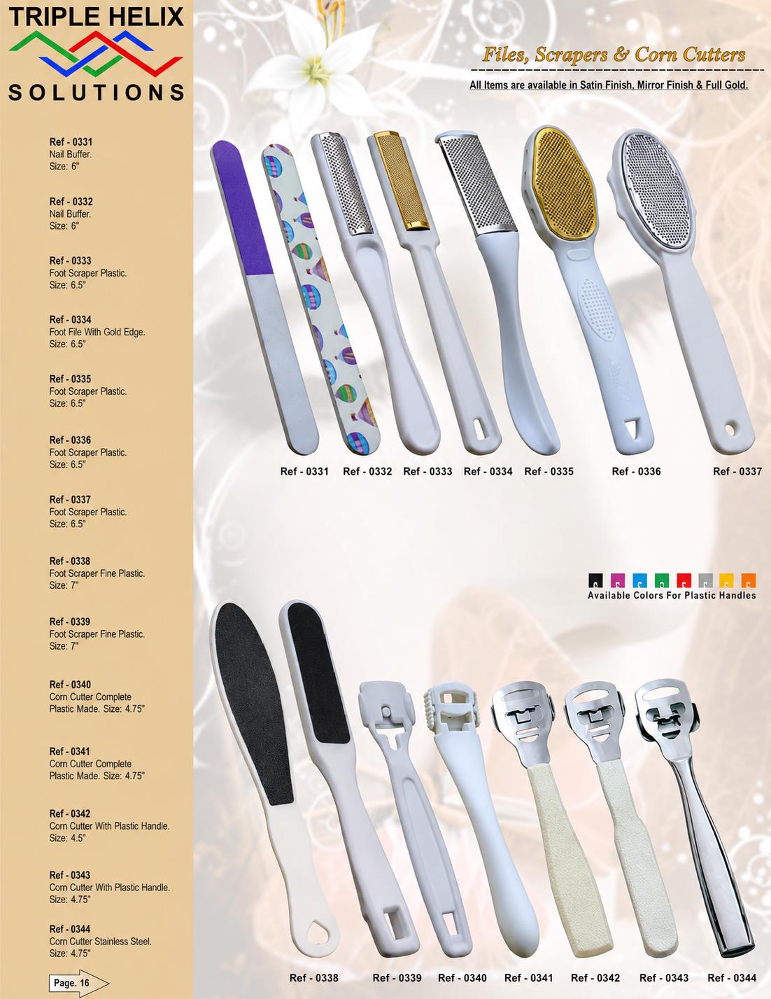 Files, Scrapers & Corn Cutters — beauty catalogue page 16