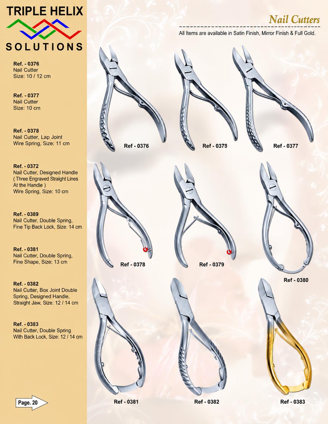 Nail Cutters — beauty catalogue page 20