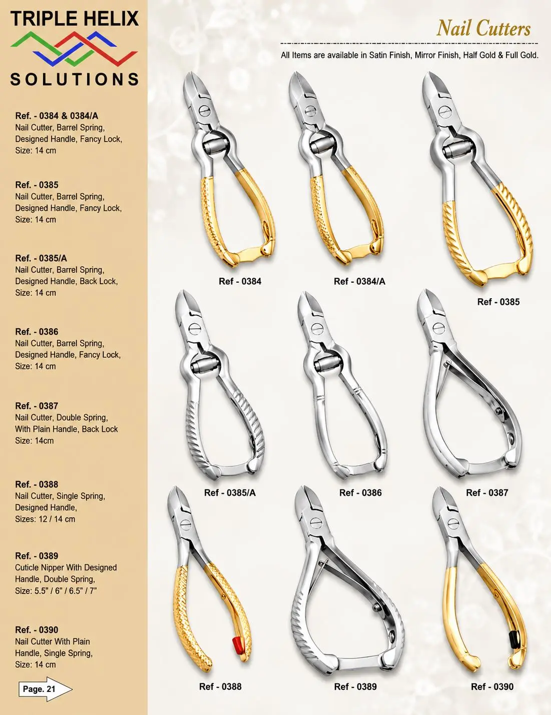 Nail Cutters (Repeat Catalogue Sheet)