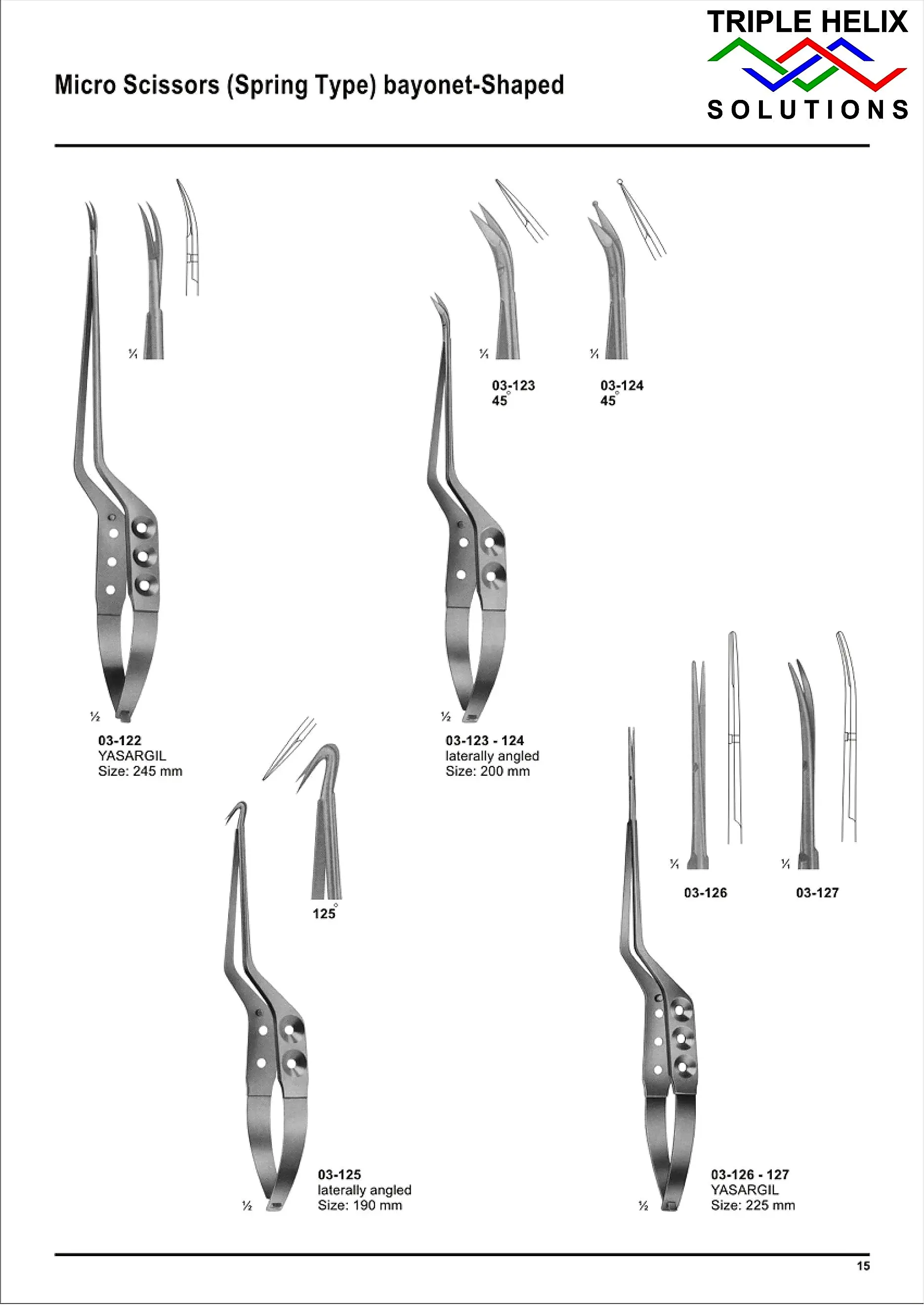 Micro Scissors (Spring Type), Bayonet-Shaped — page 15