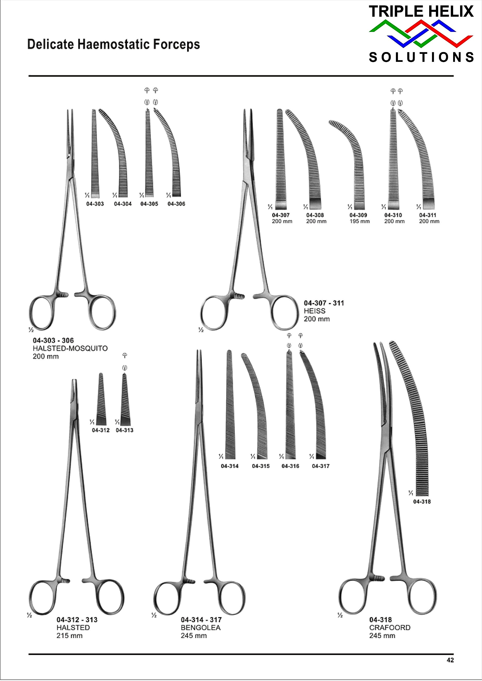 Delicate Haemostatic Forceps — page 42