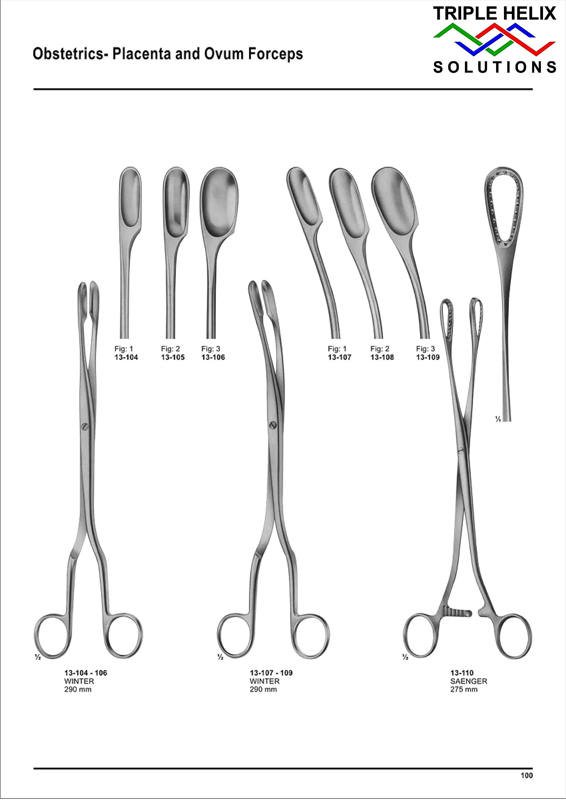 Obstetrical Placenta and Ovum Forceps — page 100