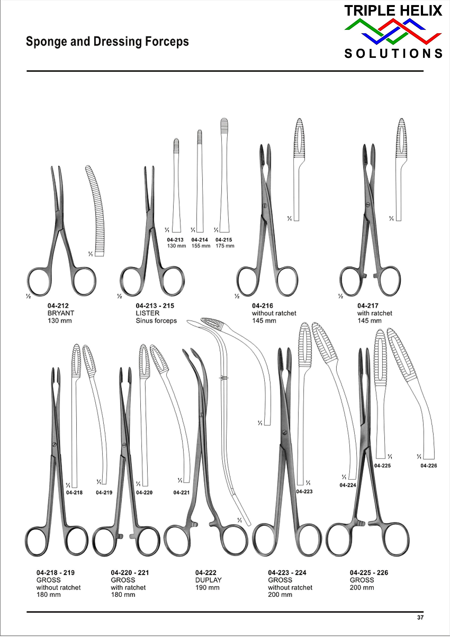 Sponge, Dressing and Tissue Grasping Forceps / Towel Clamps
