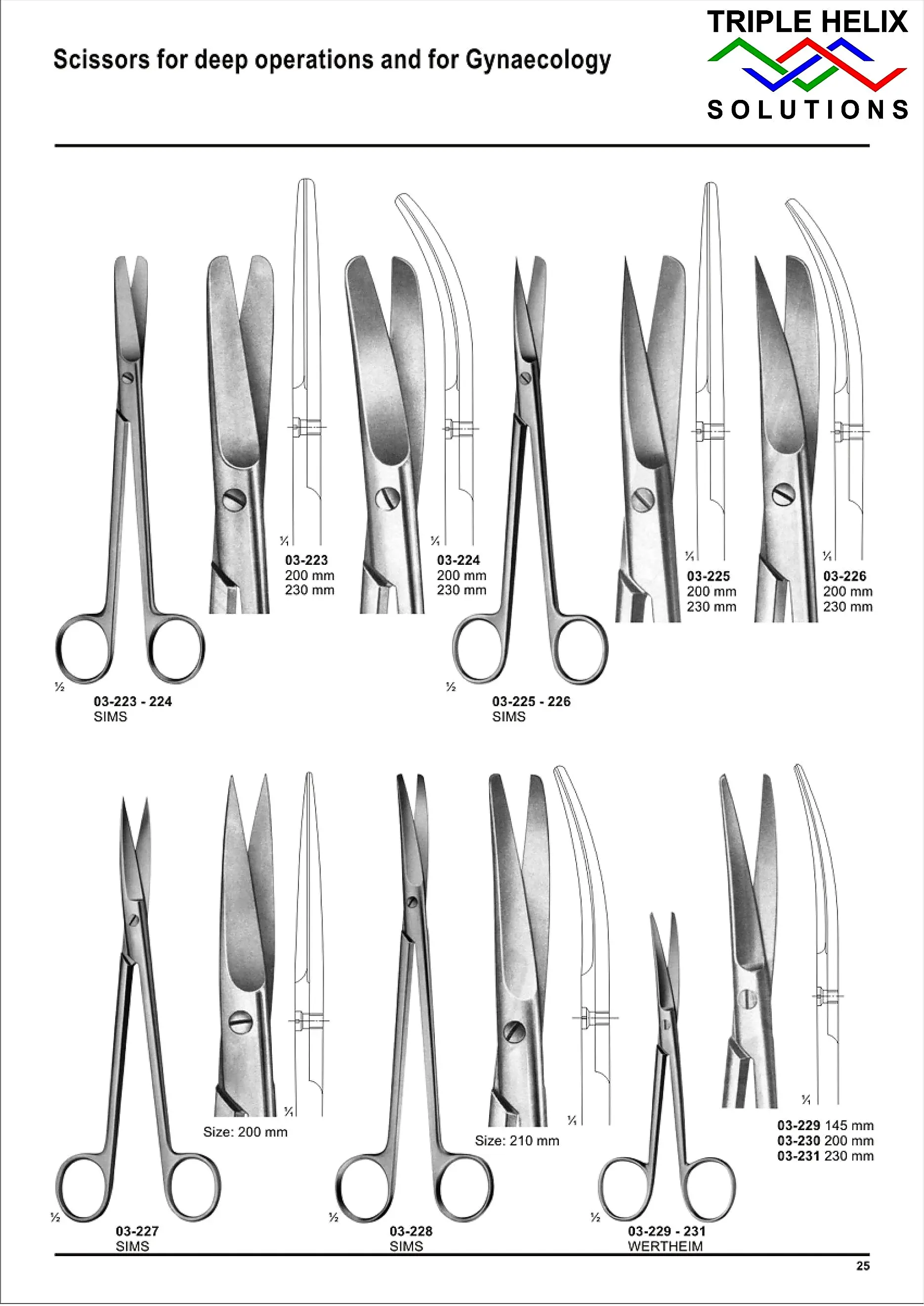 Scissors for deep operations and for Gynaecology — page 25