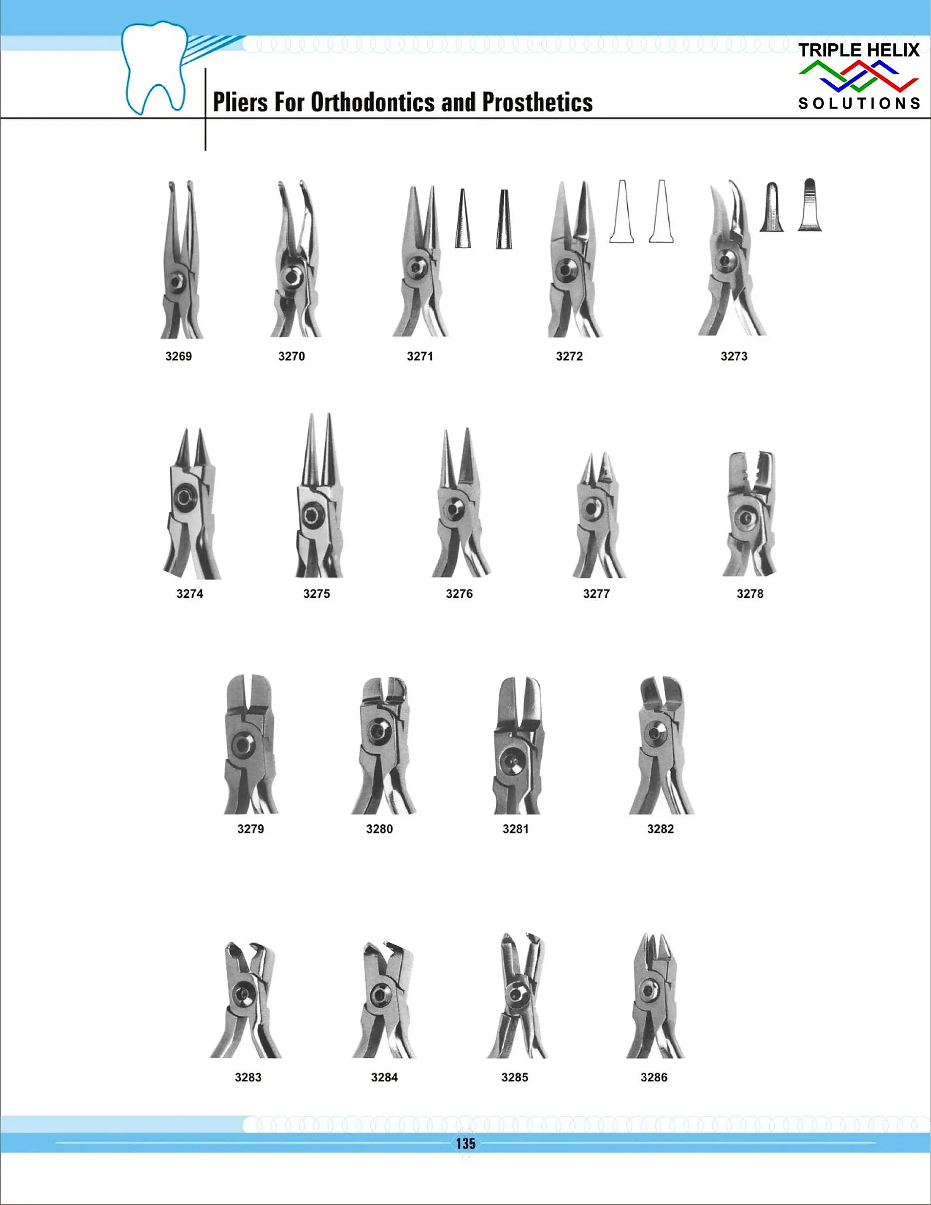 Pliers for Orthodontics and Prosthetics — page 135