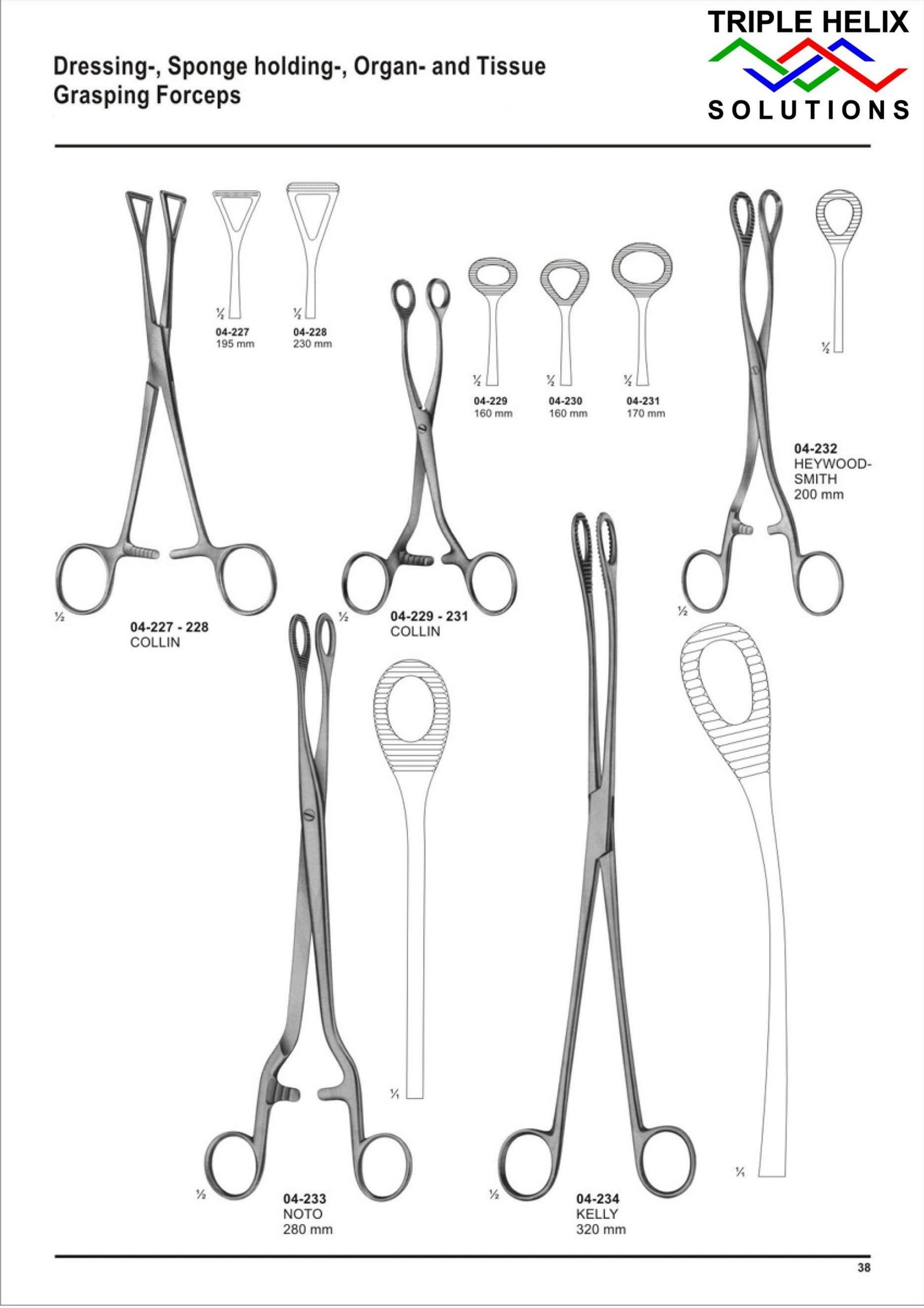 Dressing-, Sponge holding-, Organ- and Tissue — page 38