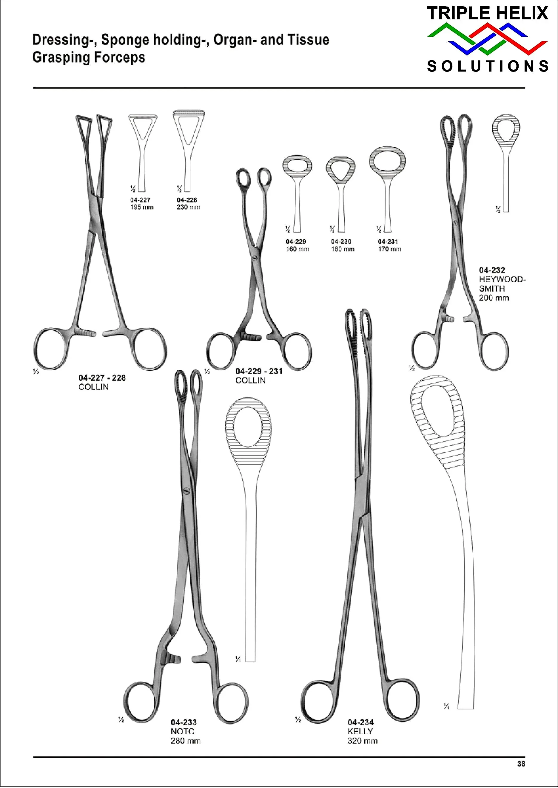 Dressing, Sponge-Holding, Organ and Tissue Forceps — page 38