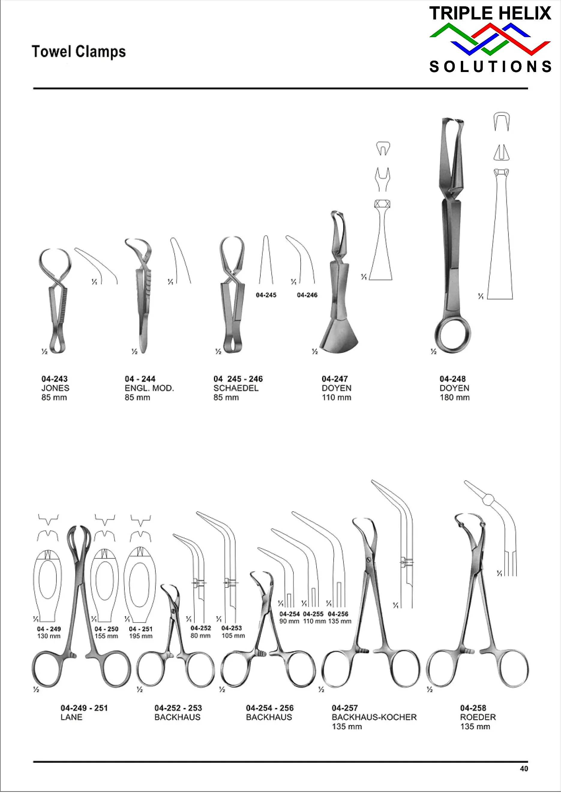 Towel Clamps — page 40