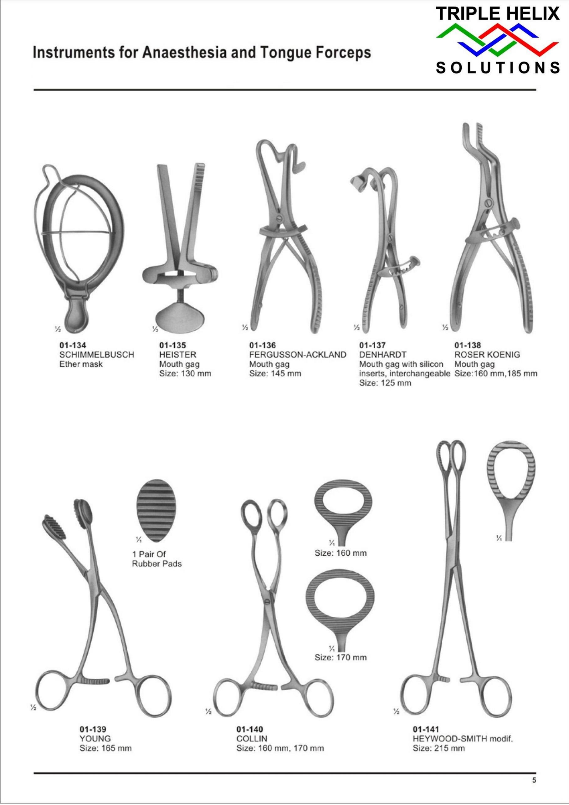 Instruments for Anaesthesia and Tongue Forceps — page 5