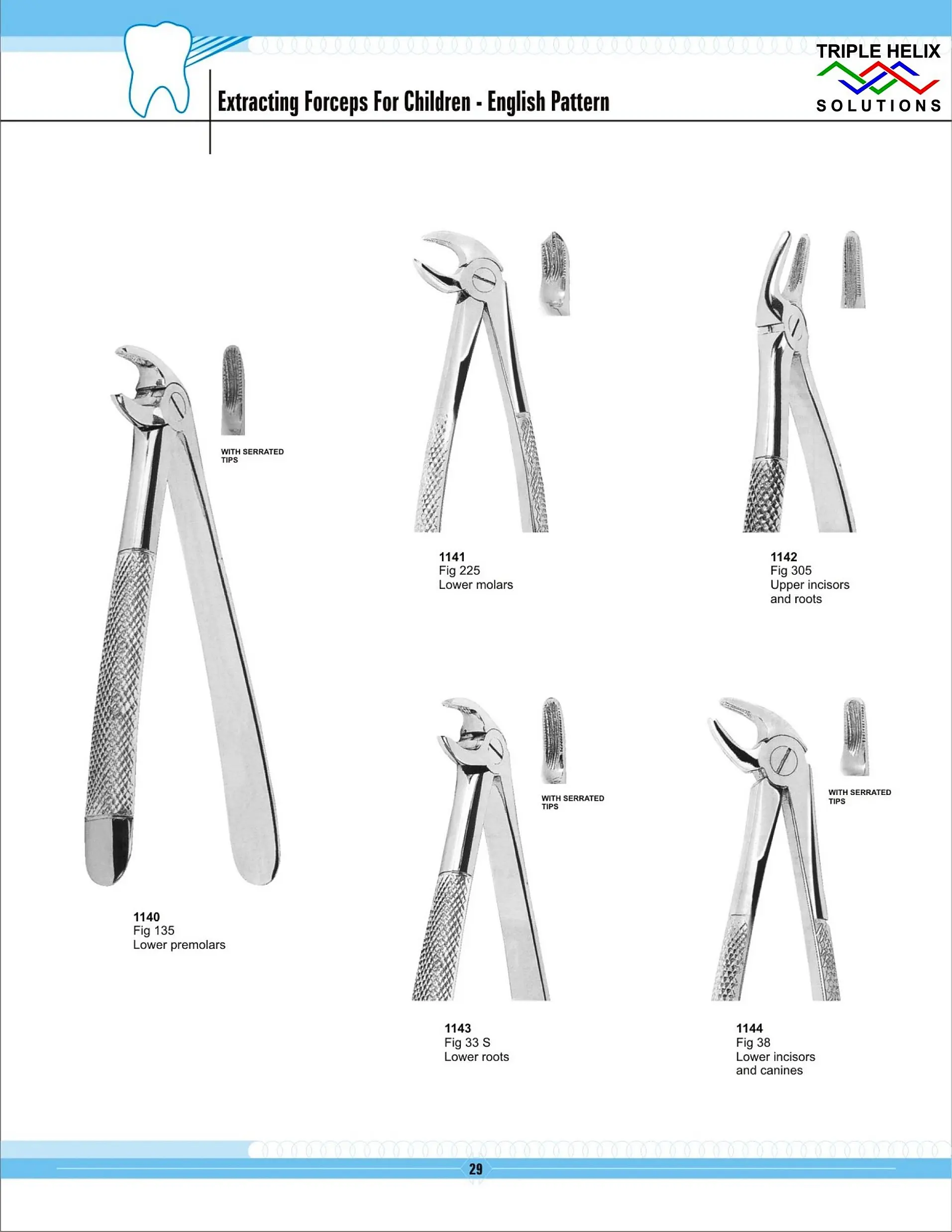 Extraction Forceps for Children — English Pattern — page 29