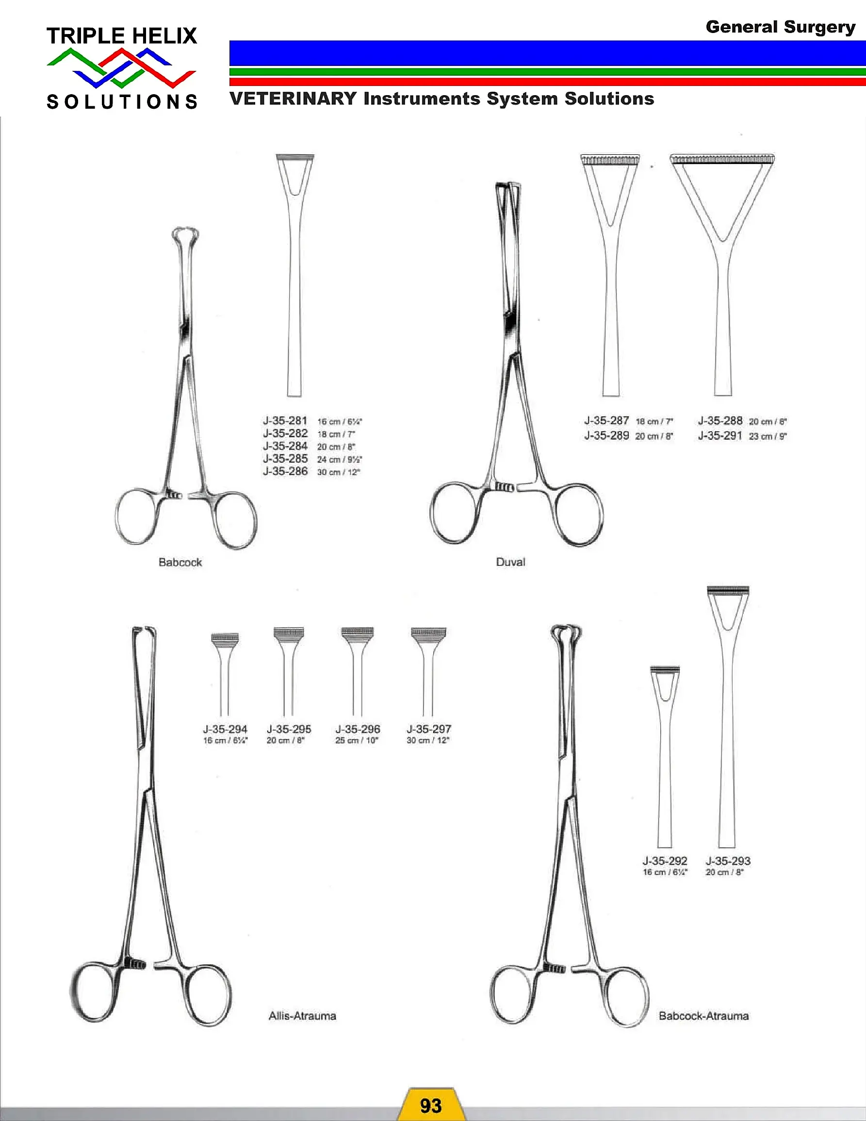 Babcock and Duval Tissue Forceps