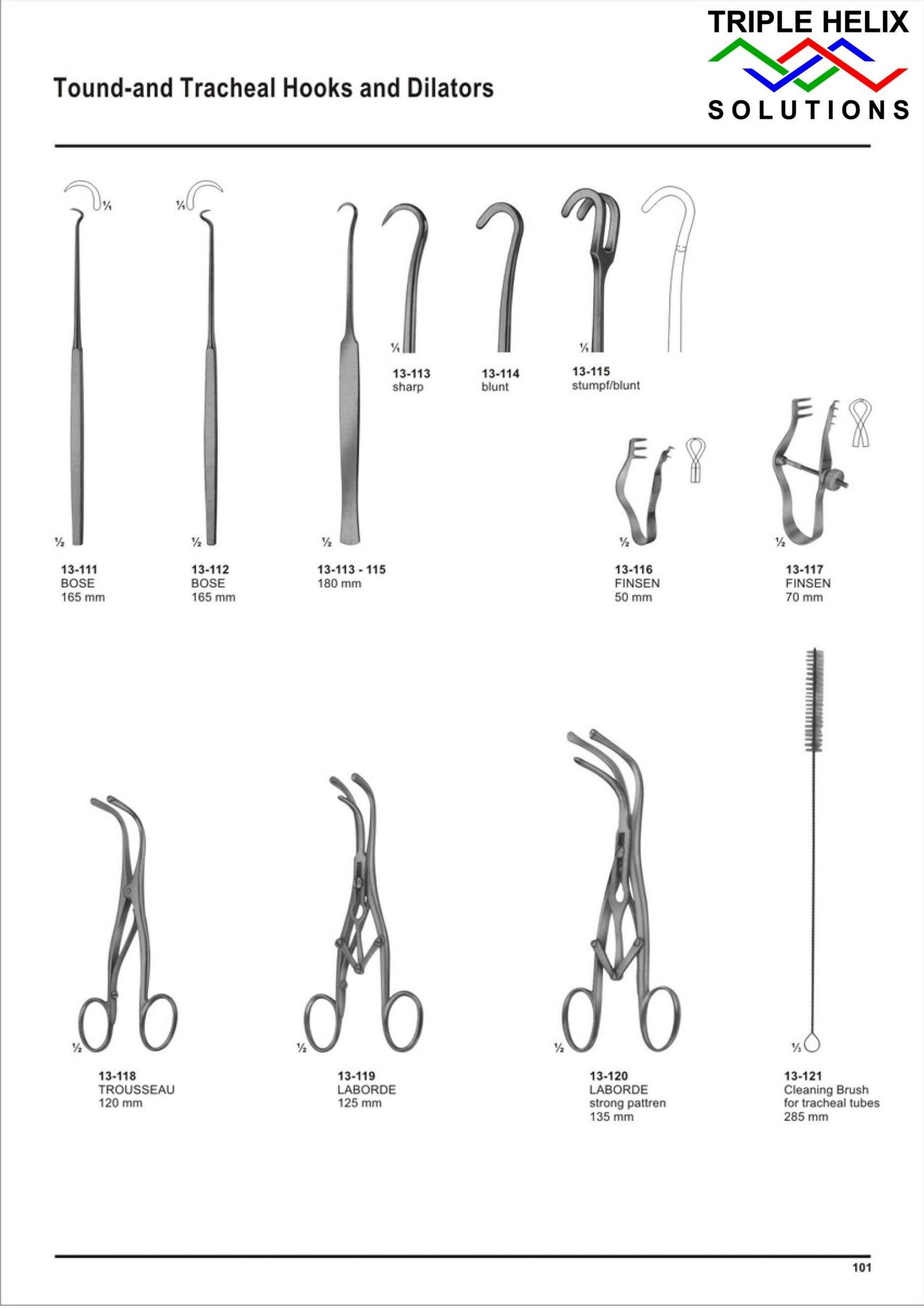 Tound-and Tracheal Hooks and Dilators — page 101