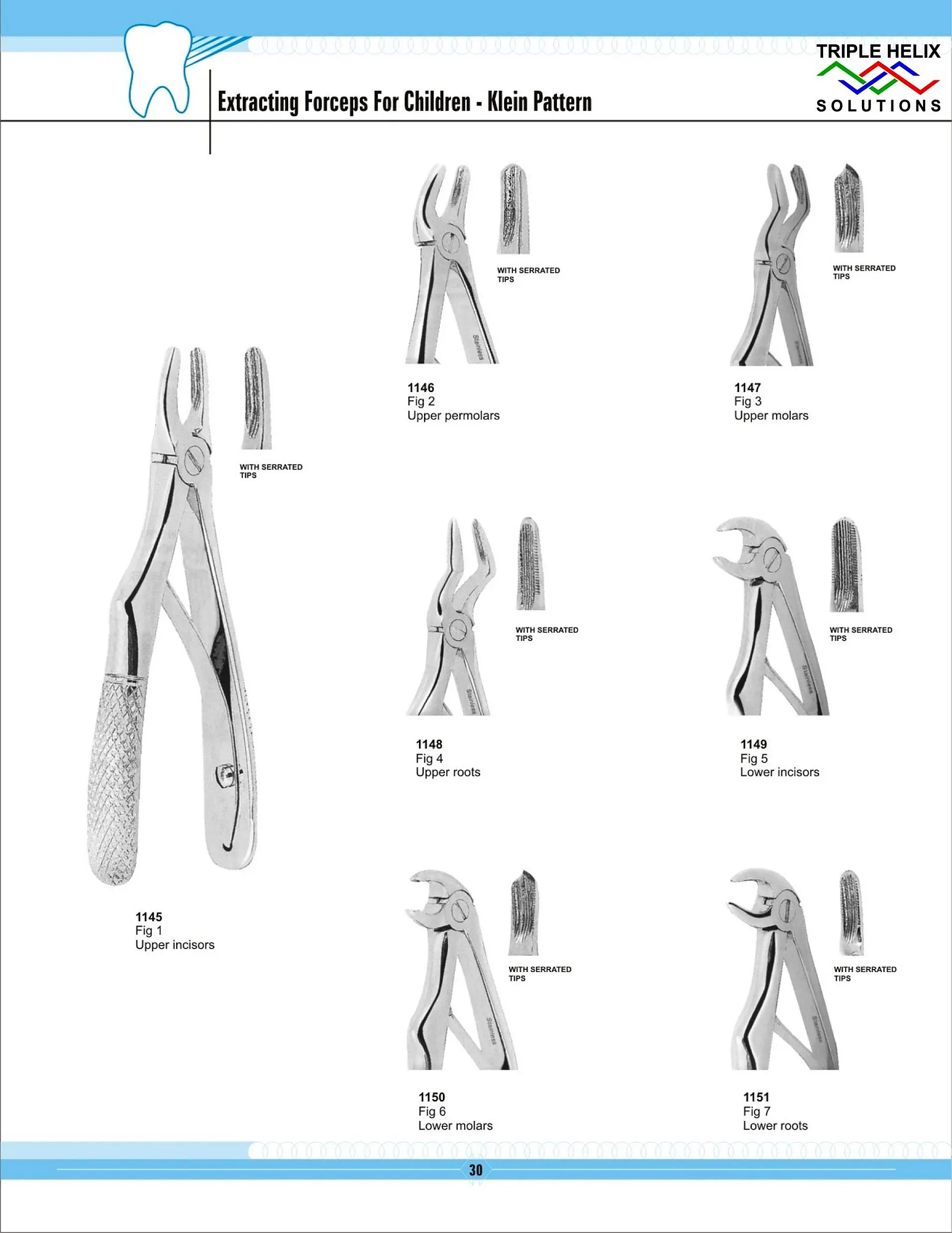 Extraction Forceps for Children — Klein Pattern — page 30
