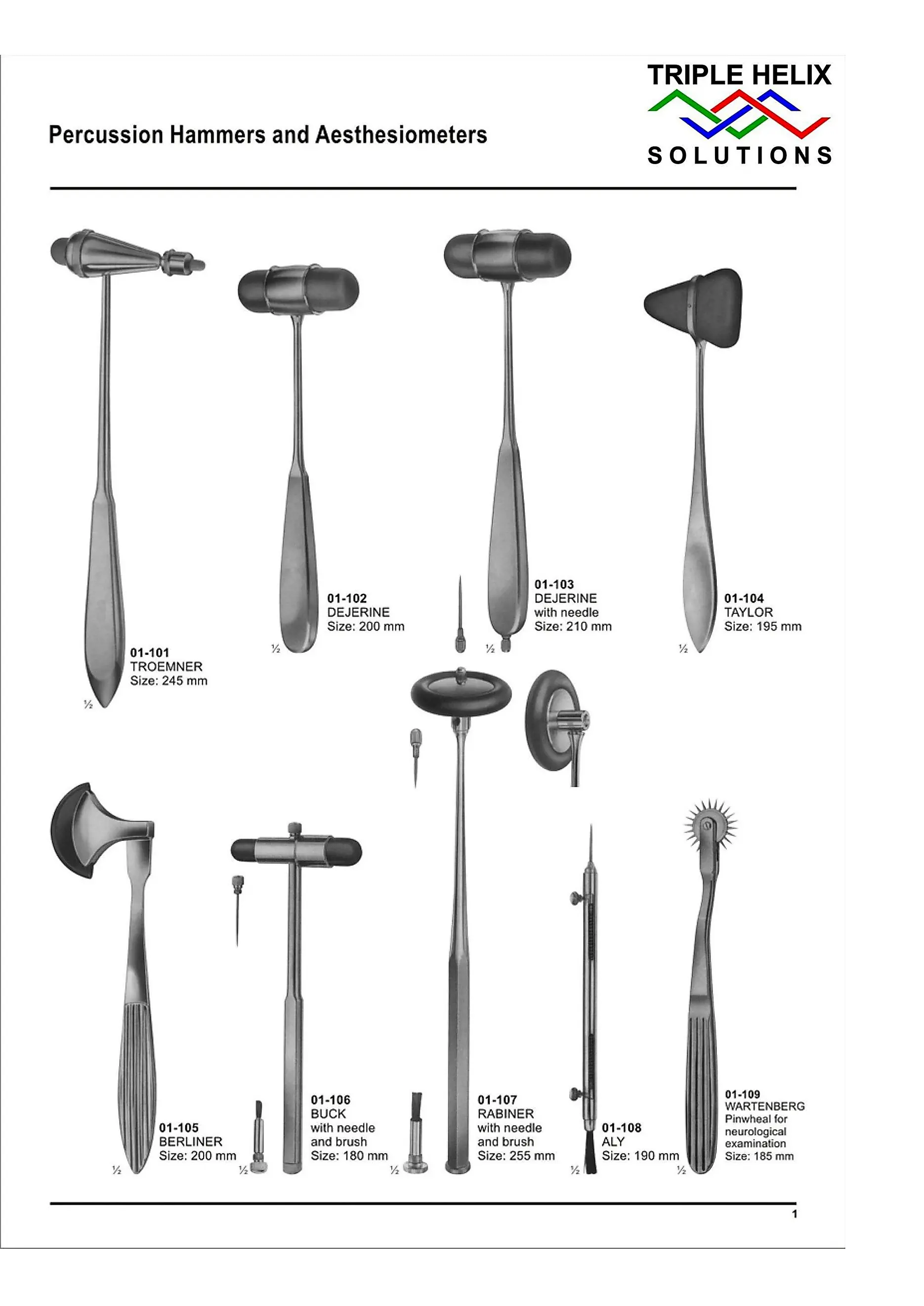 Percussion Hammers and Aesthesiometers — page 1