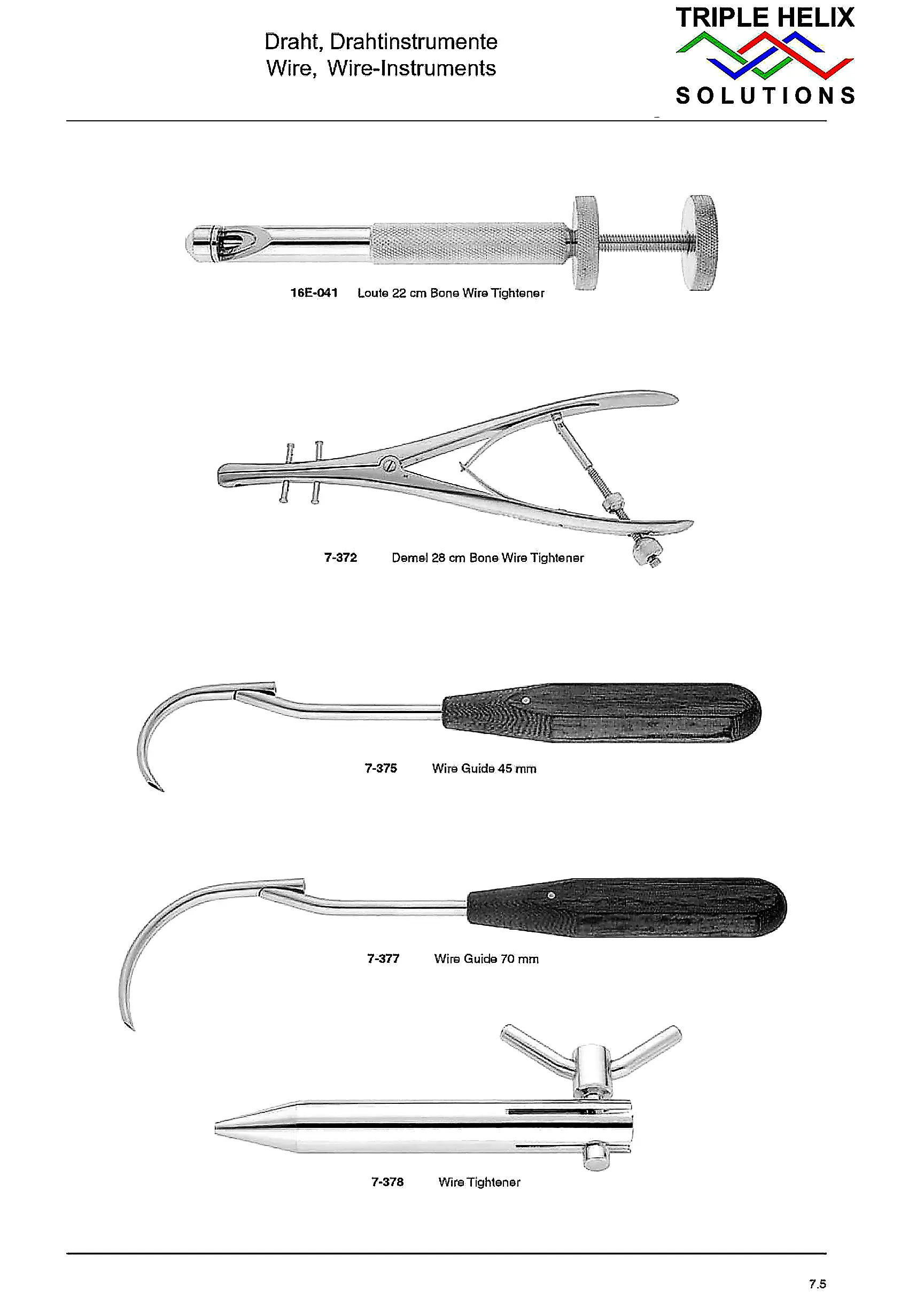 Bone Wire Tighteners and Wire Guides