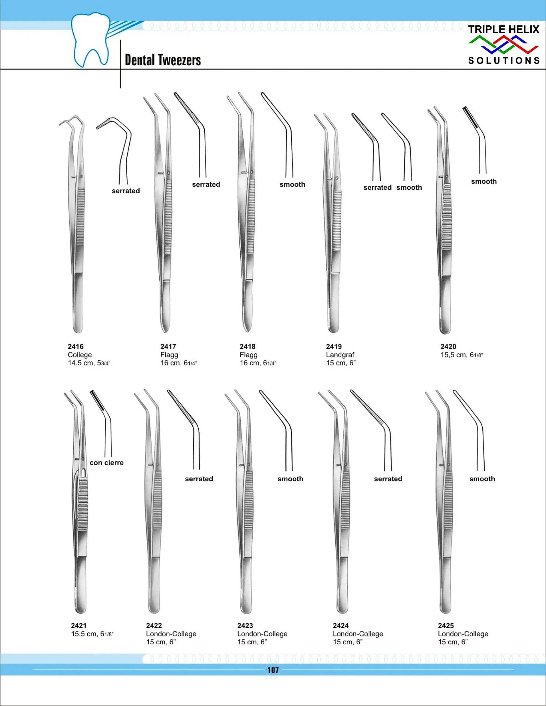 Dental Tweezers — page 107