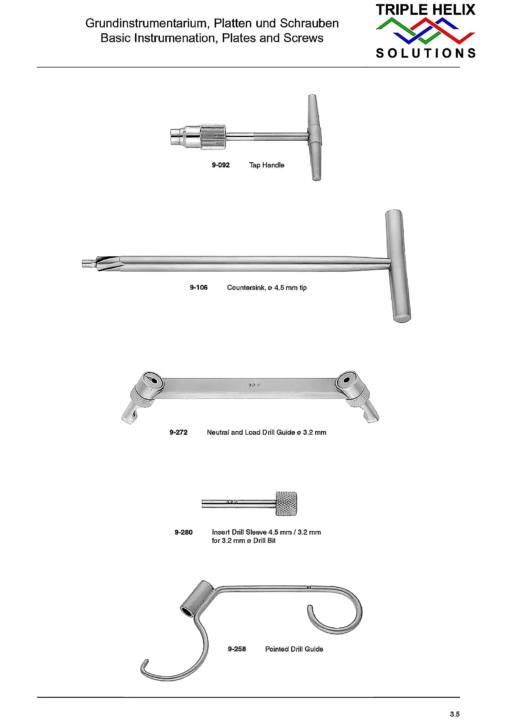 Taps, Guides and Countersink Instruments