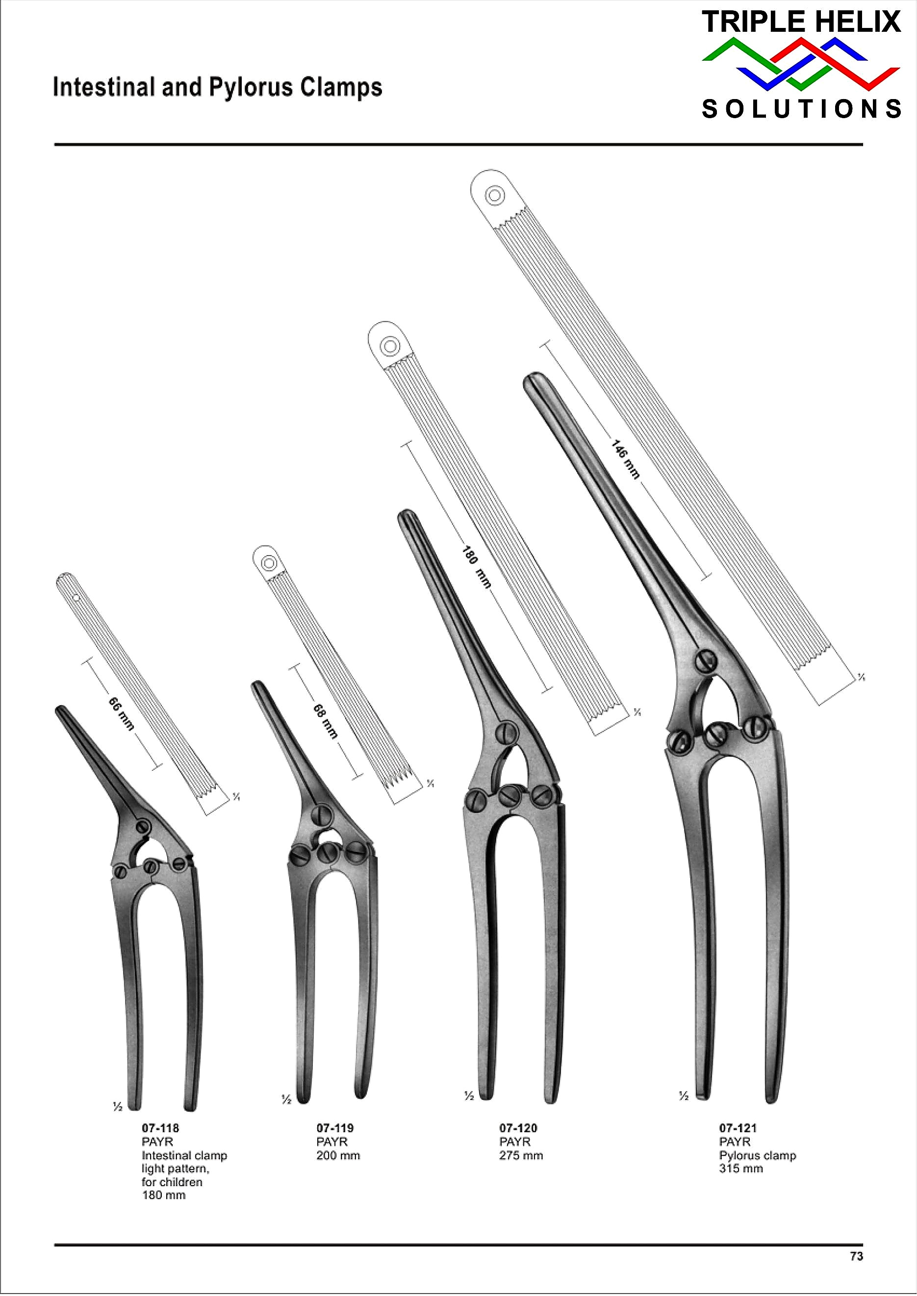 Intestinal and Pylorus Clamps — page 73