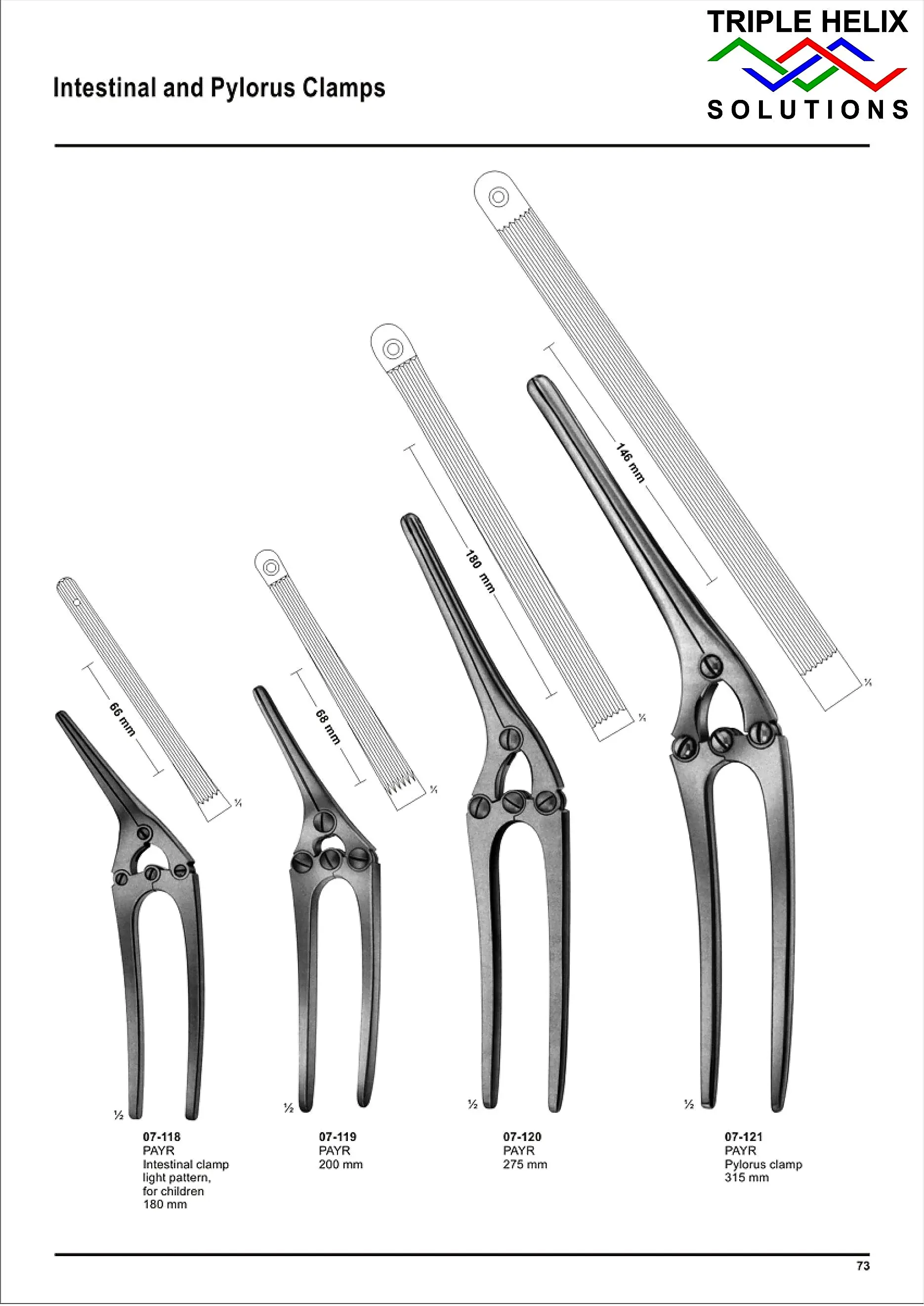 Intestinal and Pylorus Clamps — page 73