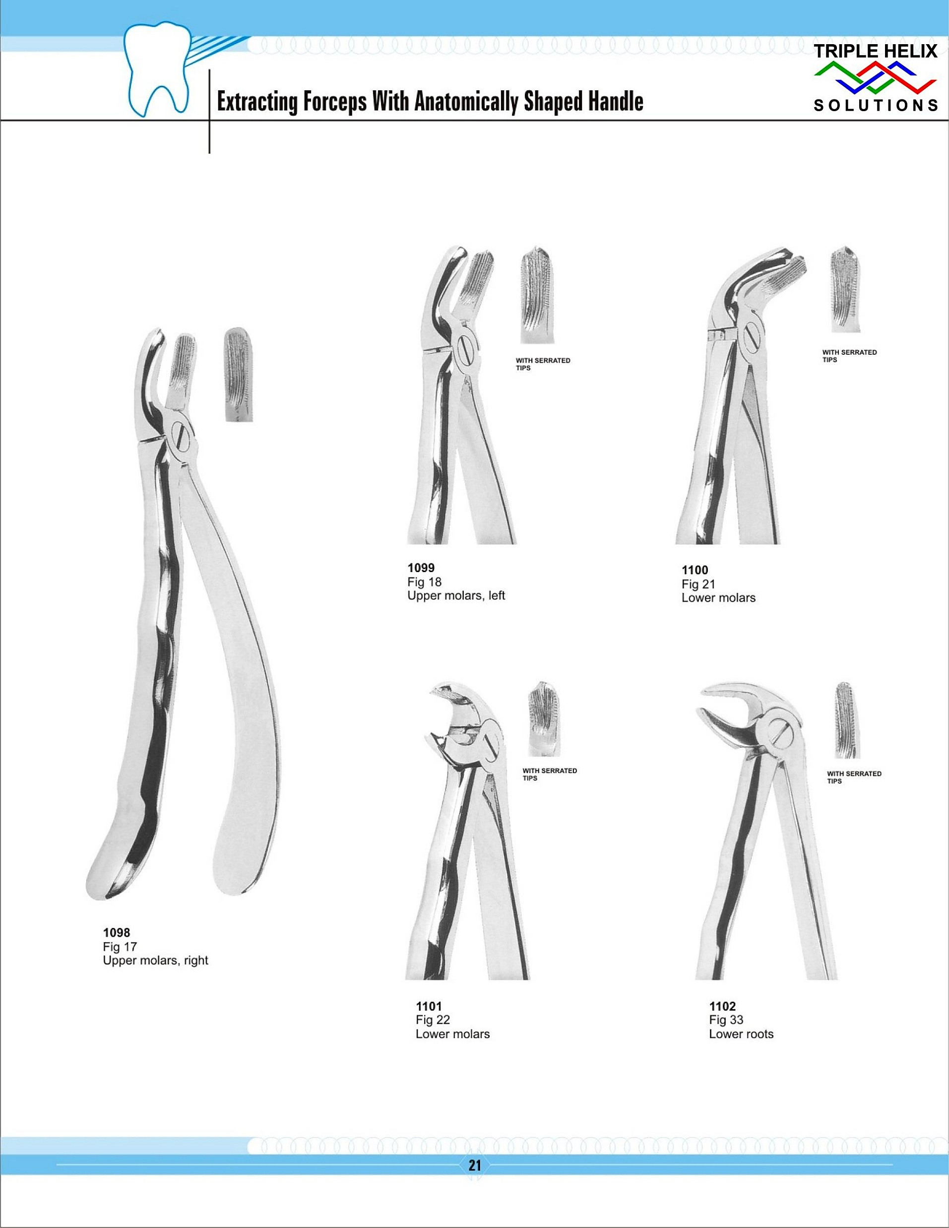 Extracting Forceps With Anatomically Shaped Handle — page 21