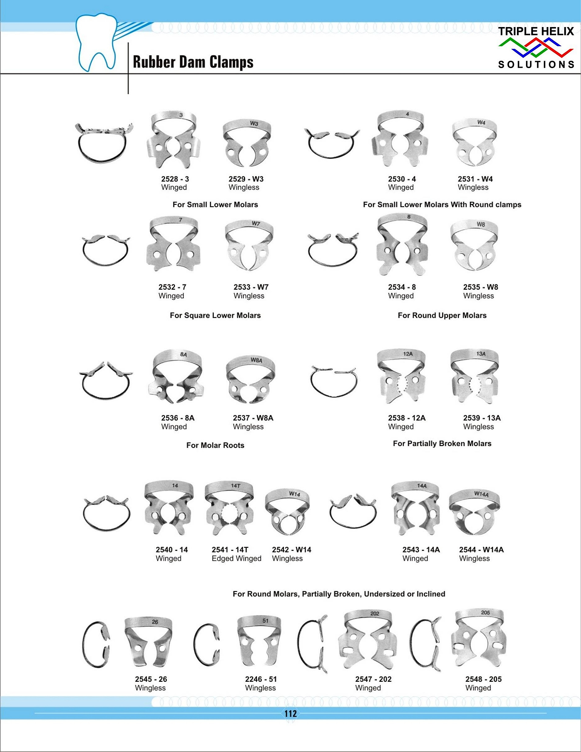 Rub Dam Clamp: — page 112