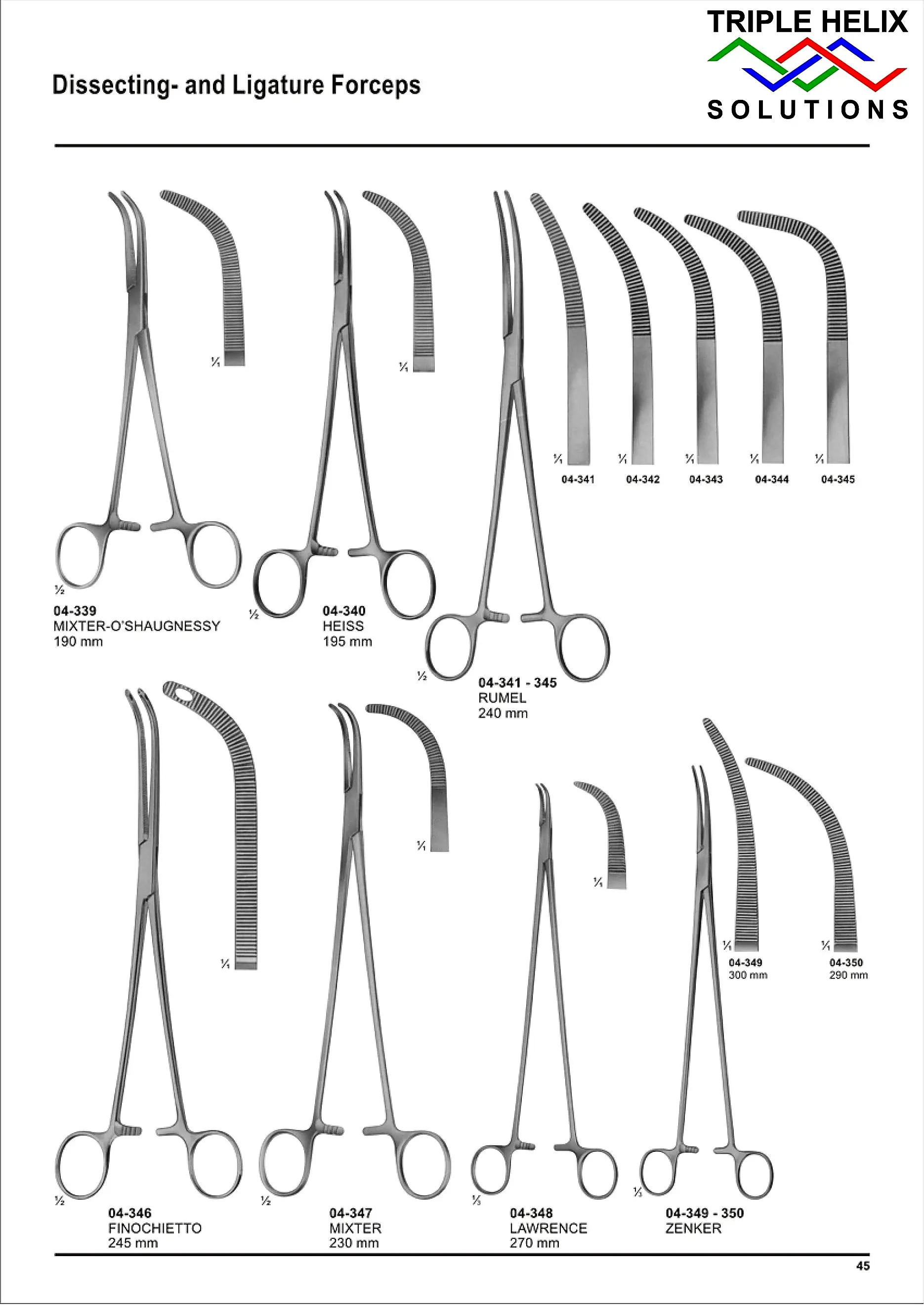 Dissecting and Ligature Forceps — page 45