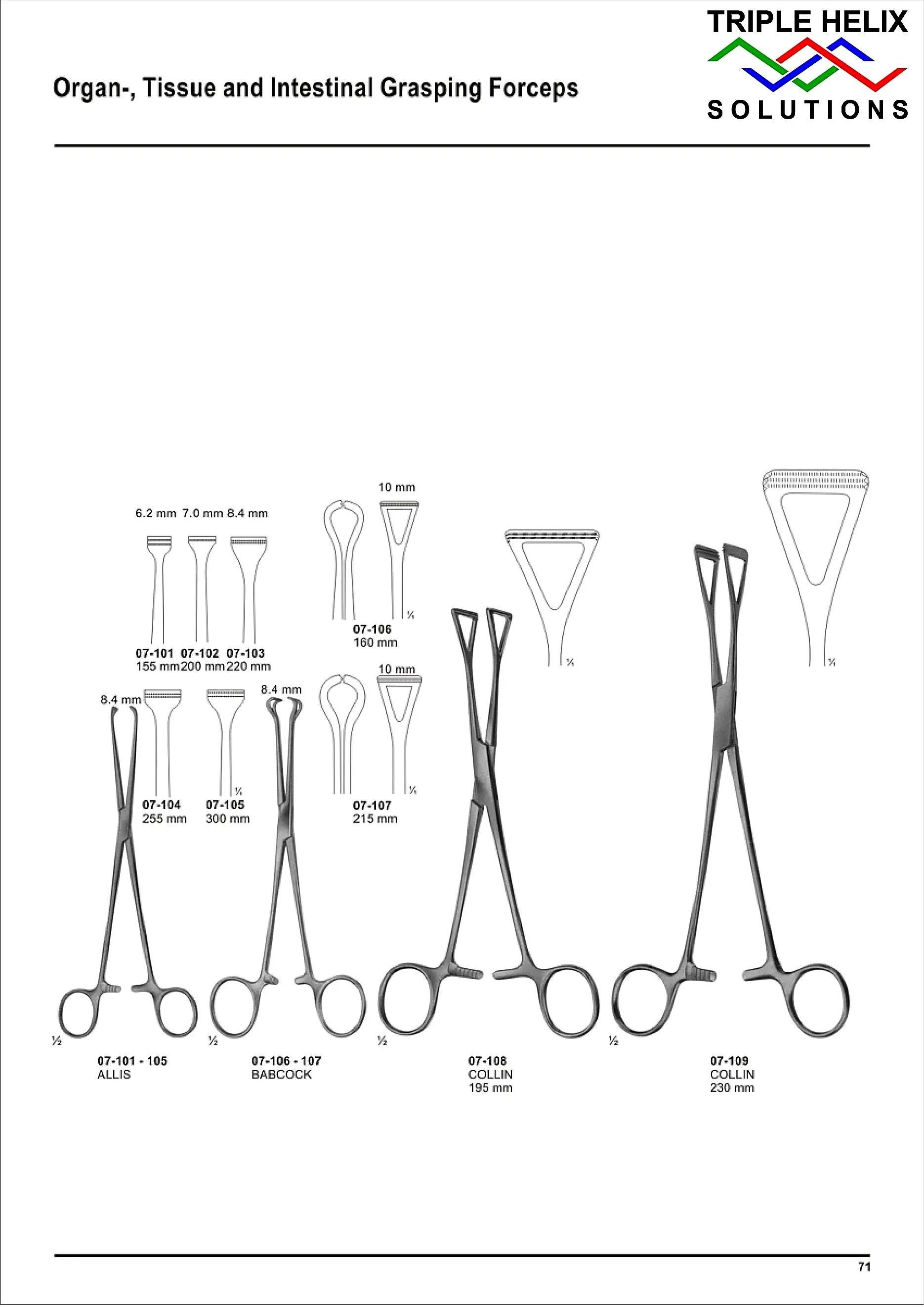 Organ-, Tissue and Intestinal Grasping Forceps — page 71