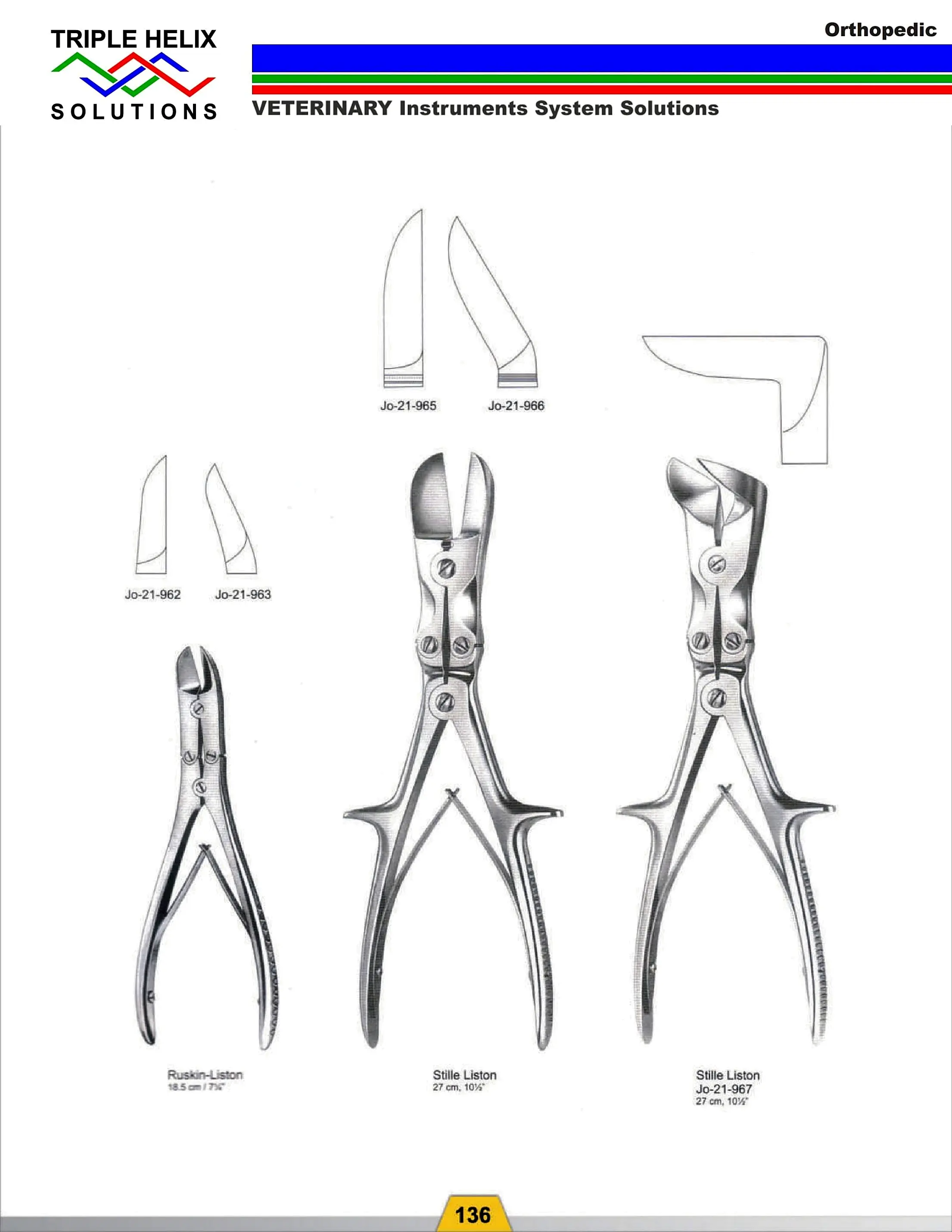 Ruskin-Liston and Stille-Liston Bone-Cutting Forceps