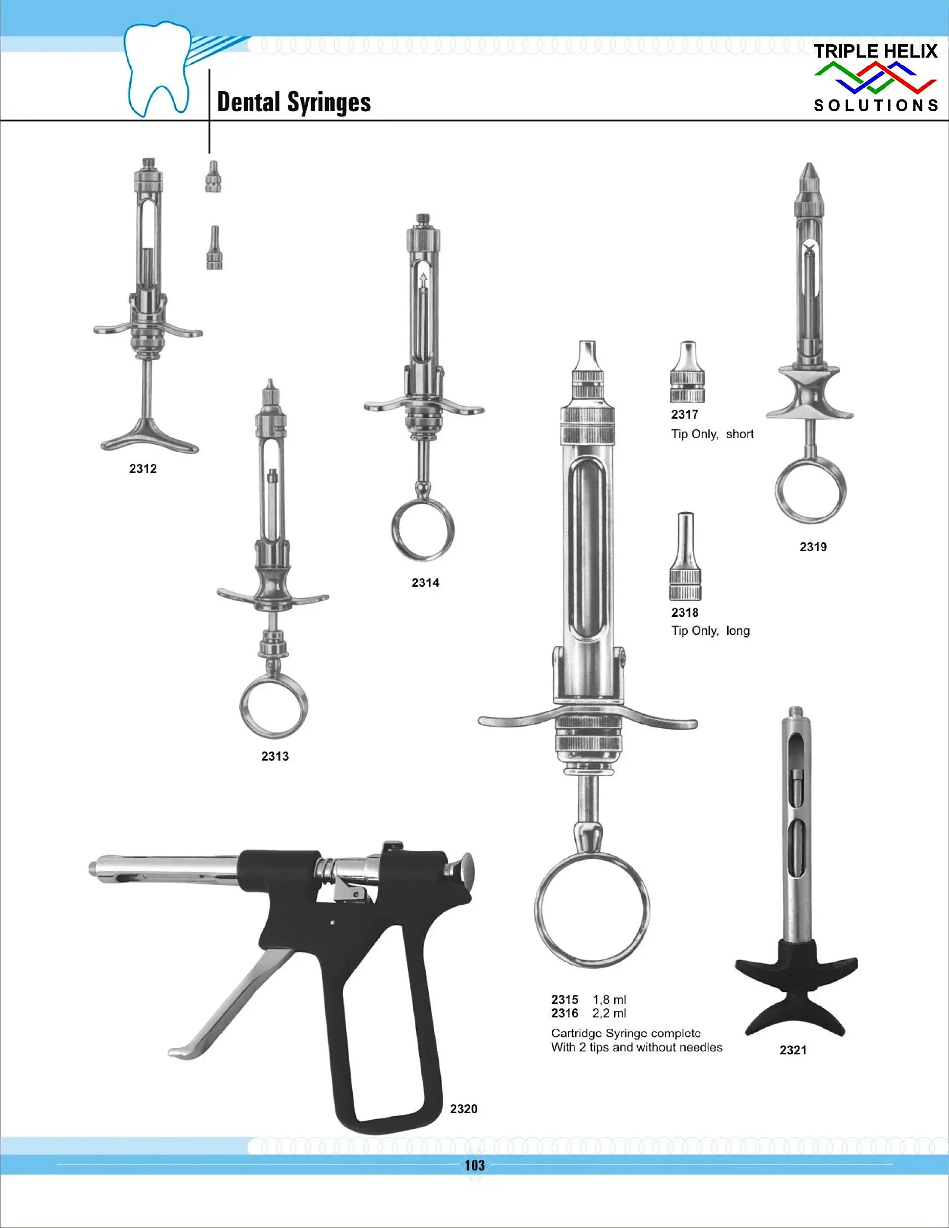 Dental Syringes — page 103