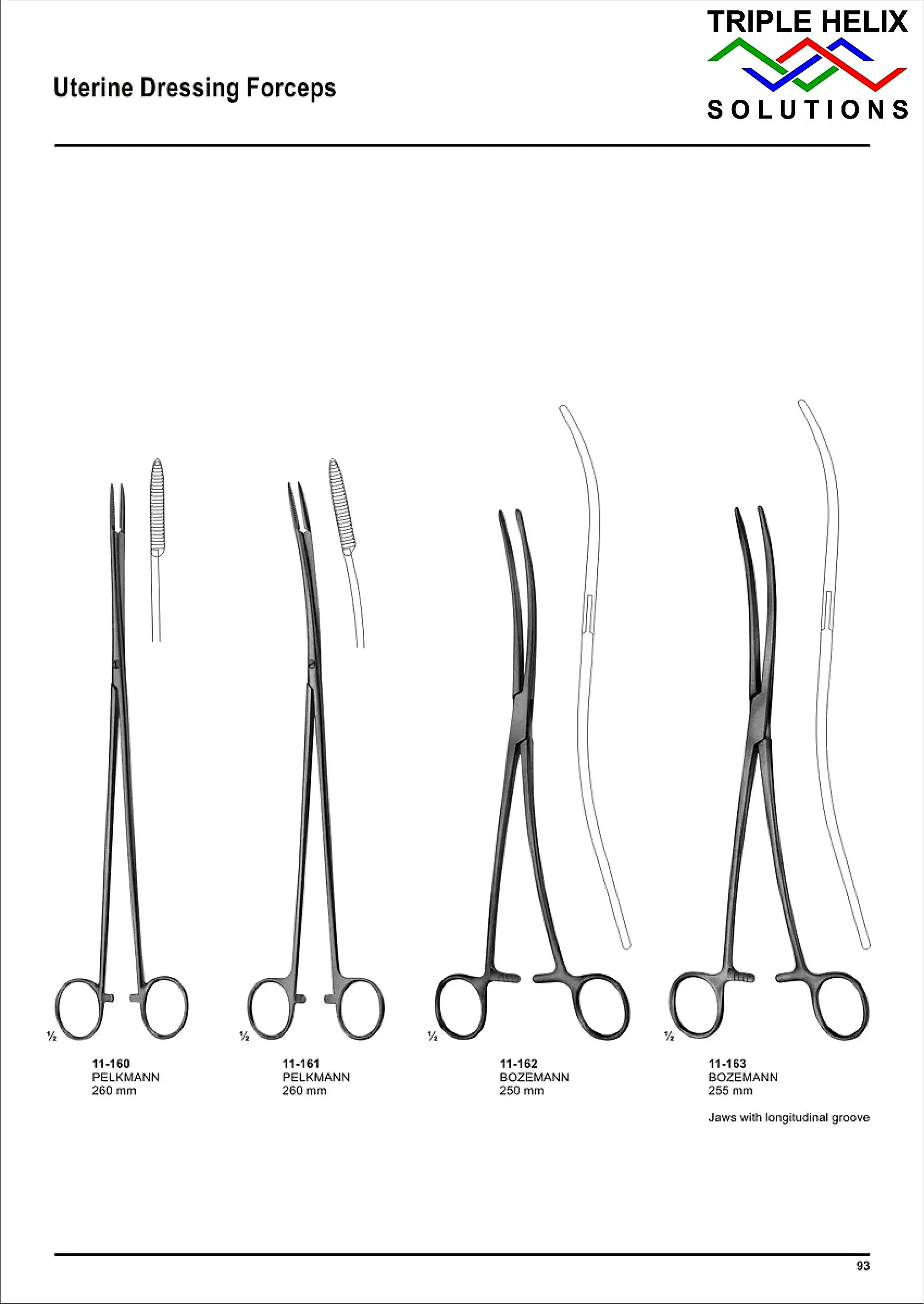 Uterine Dressing Forceps — page 93
