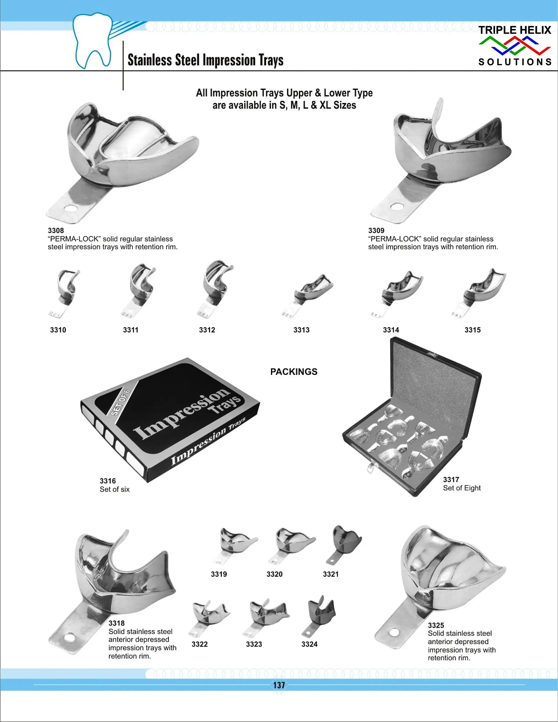 Stainless Steel Impression Trays — page 137