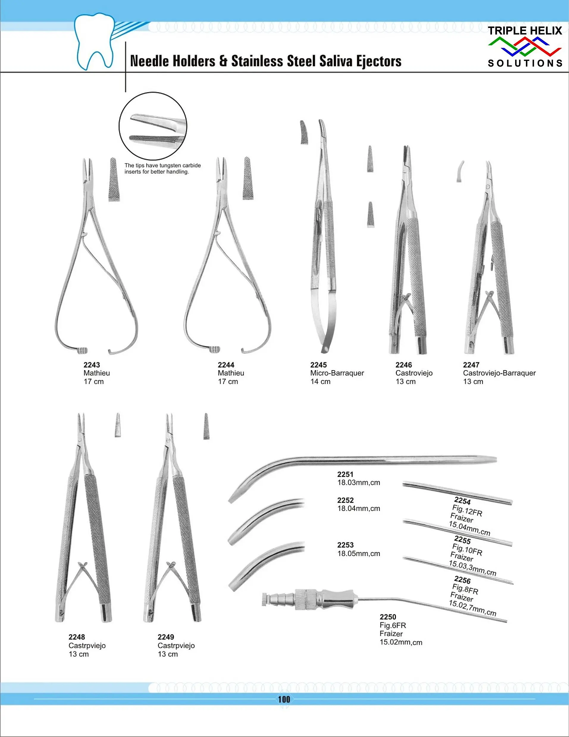 Needle Holders & Stainless Steel Saliva Ejectors — page 100