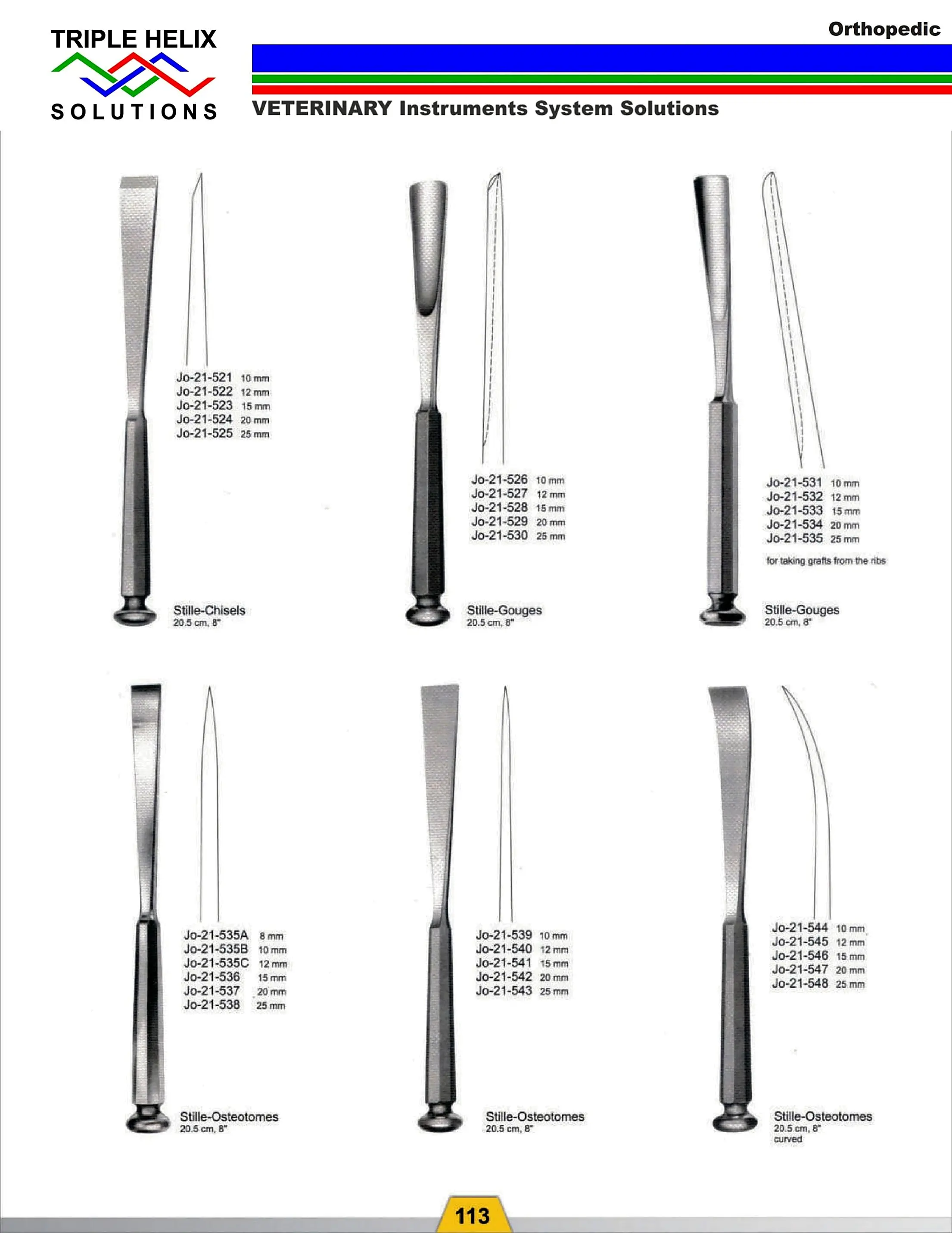 Chisels, Gouges and Osteotomes