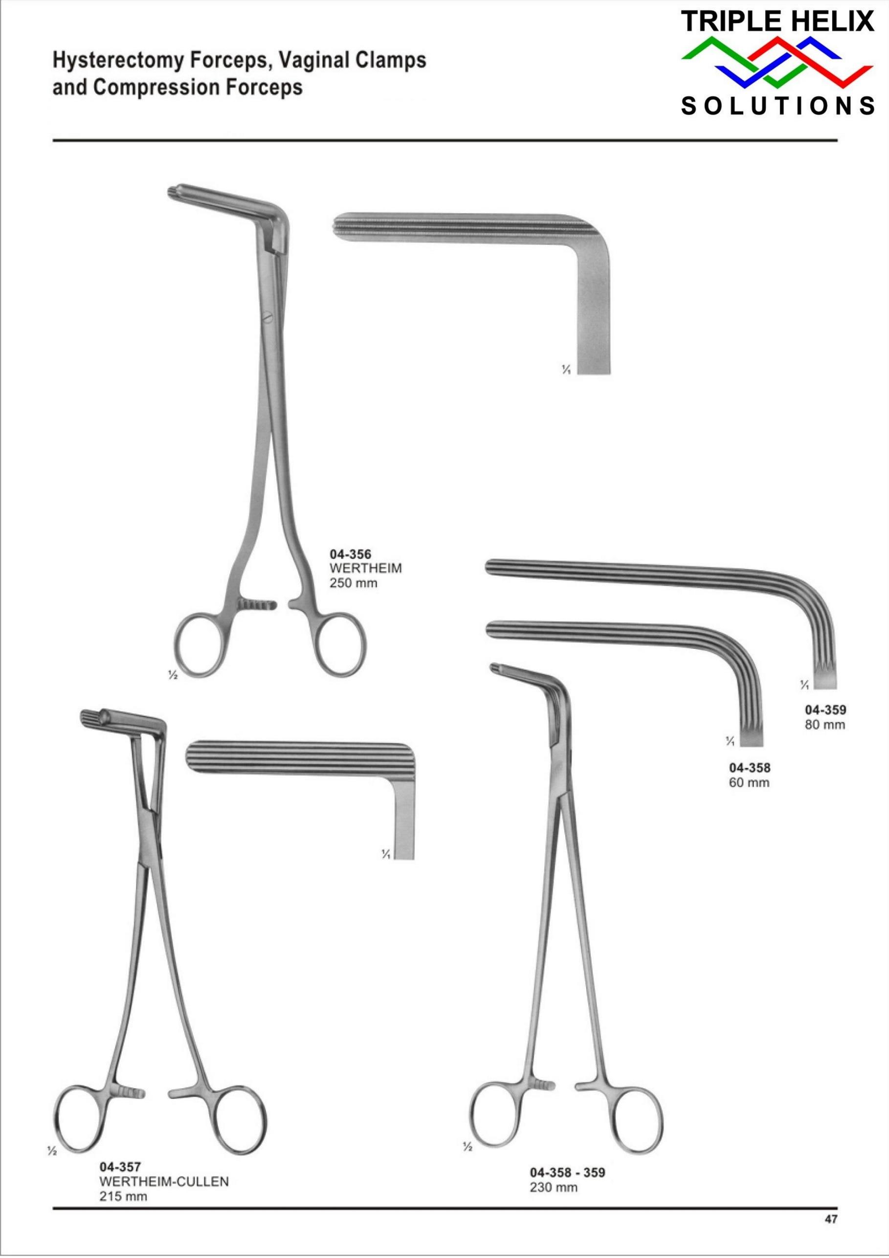 Hysterectomy Forceps, Vaginal Clamps — page 47