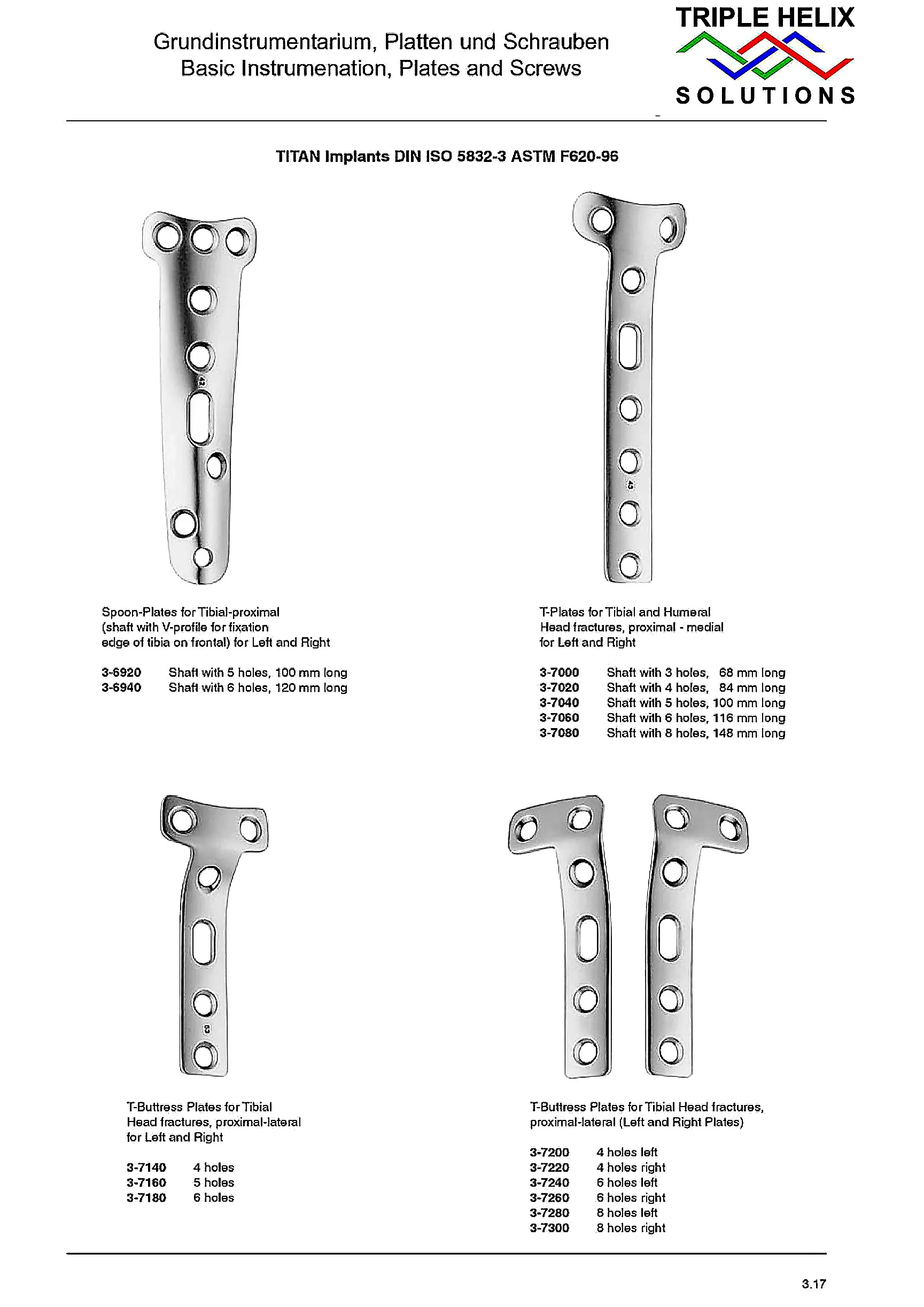 Titanium Spoon Plates and T-Plates