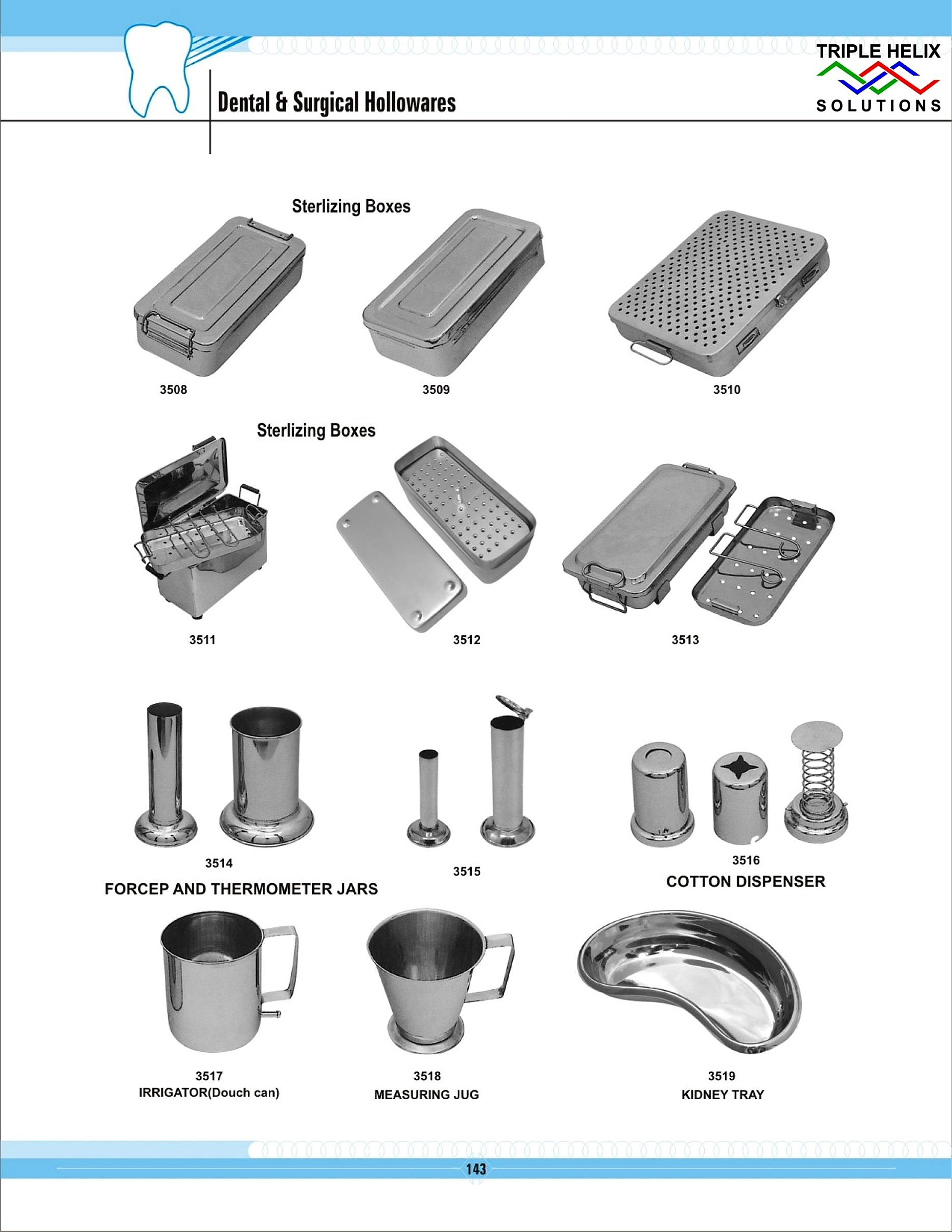 Dental & Surgical Hollowares — page 143