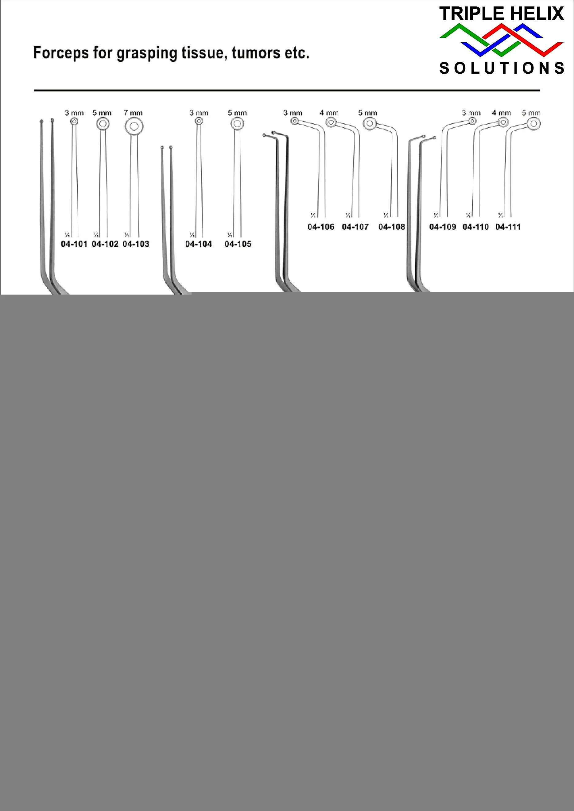 Forceps for grasping tissue, tumors etc. — page 30