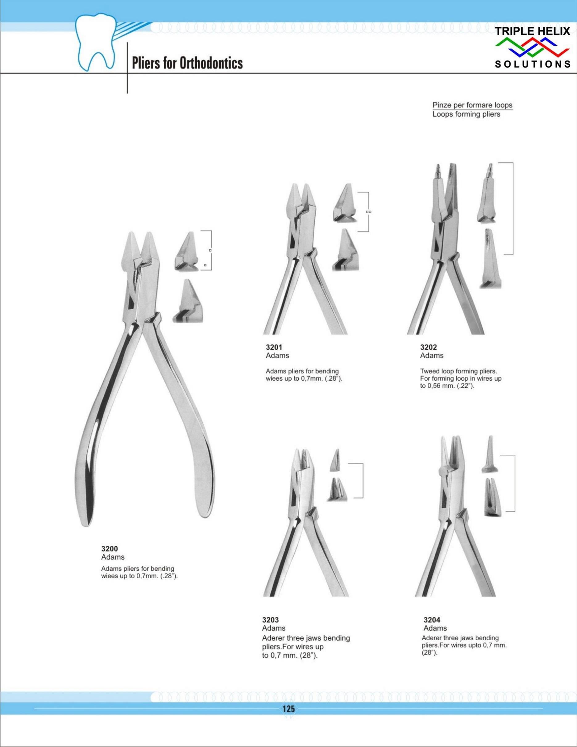 Orthodontic & Prosthetic Pliers