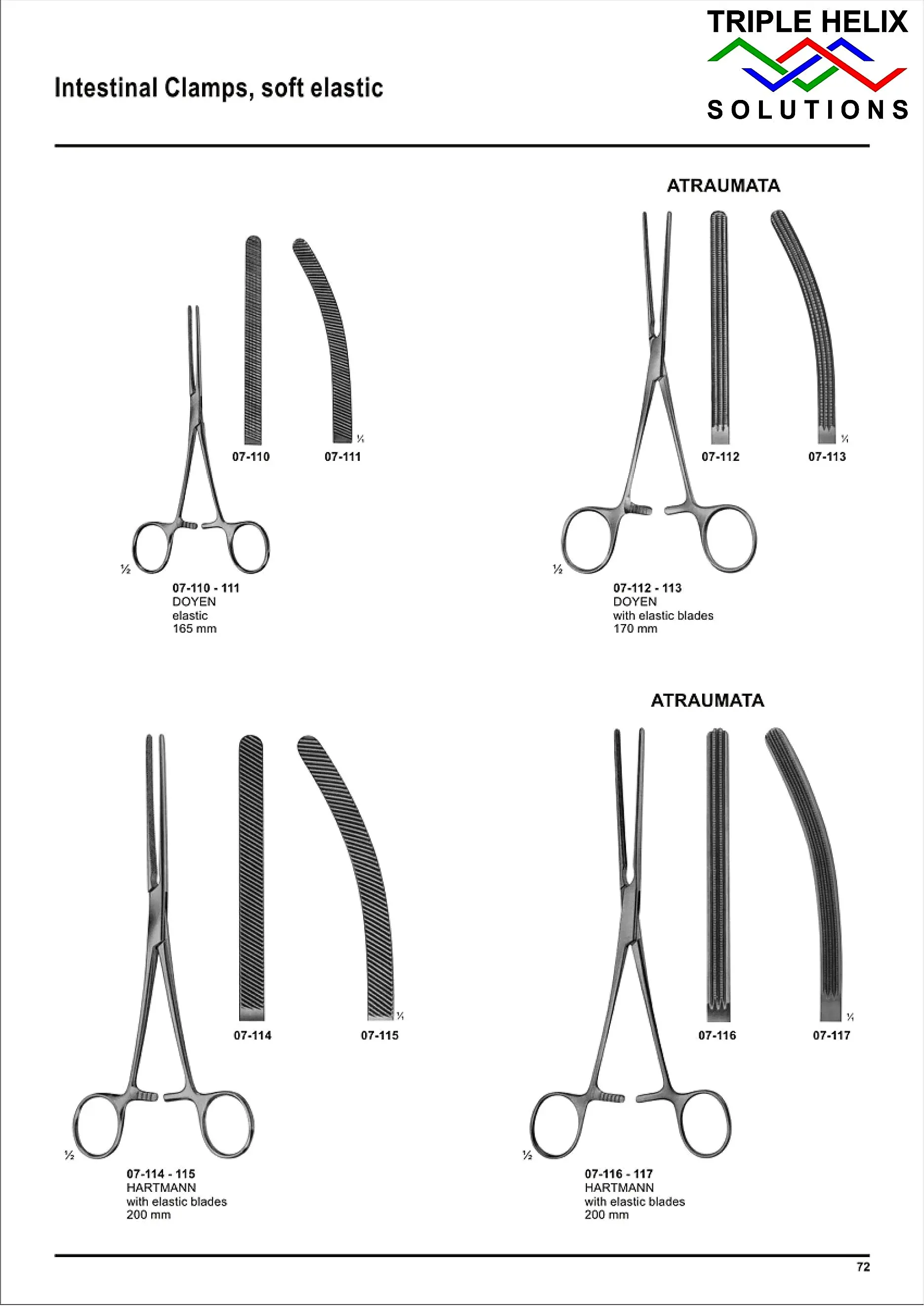 Intestinal Clamps, soft elastic — page 72