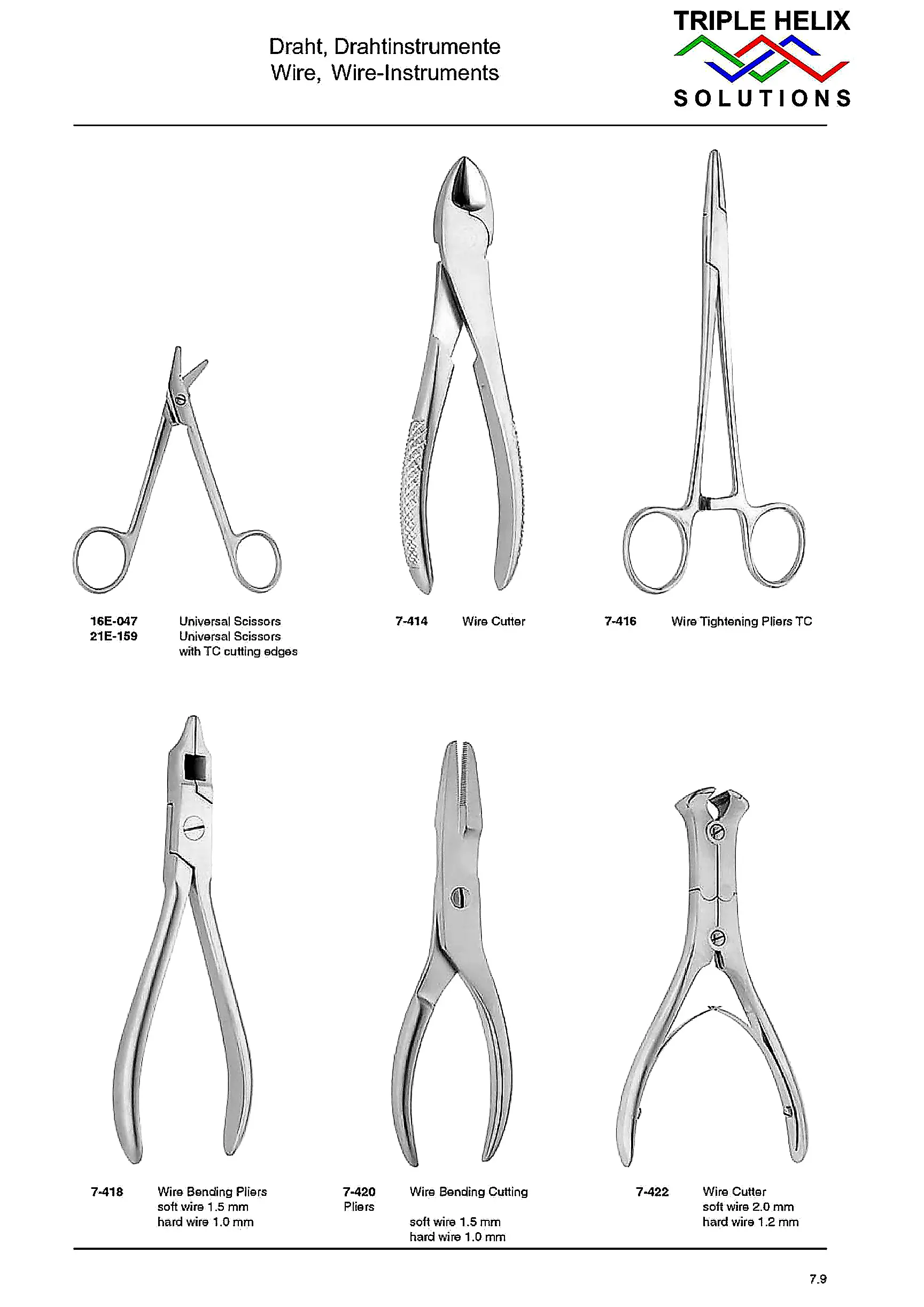 Universal Scissors, Wire Cutter and Wire Tightening Pliers