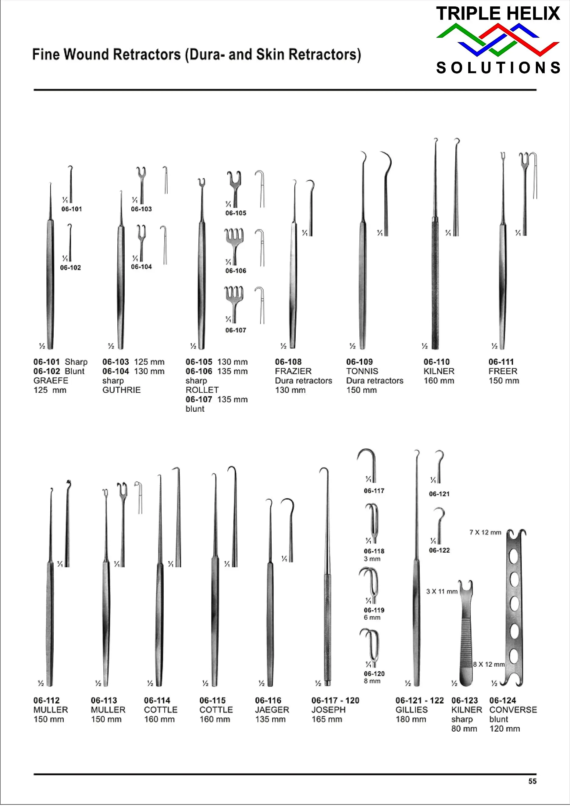 Fine Wound Retractors (Dura and Skin Retractors) — page 55