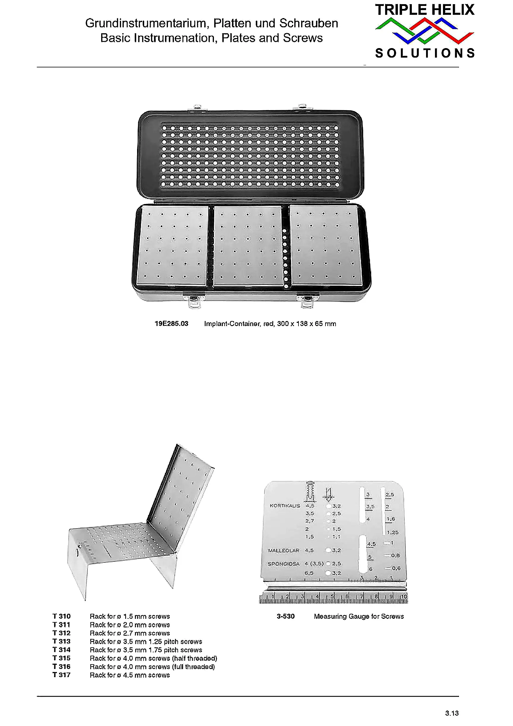Bone Screw Selection