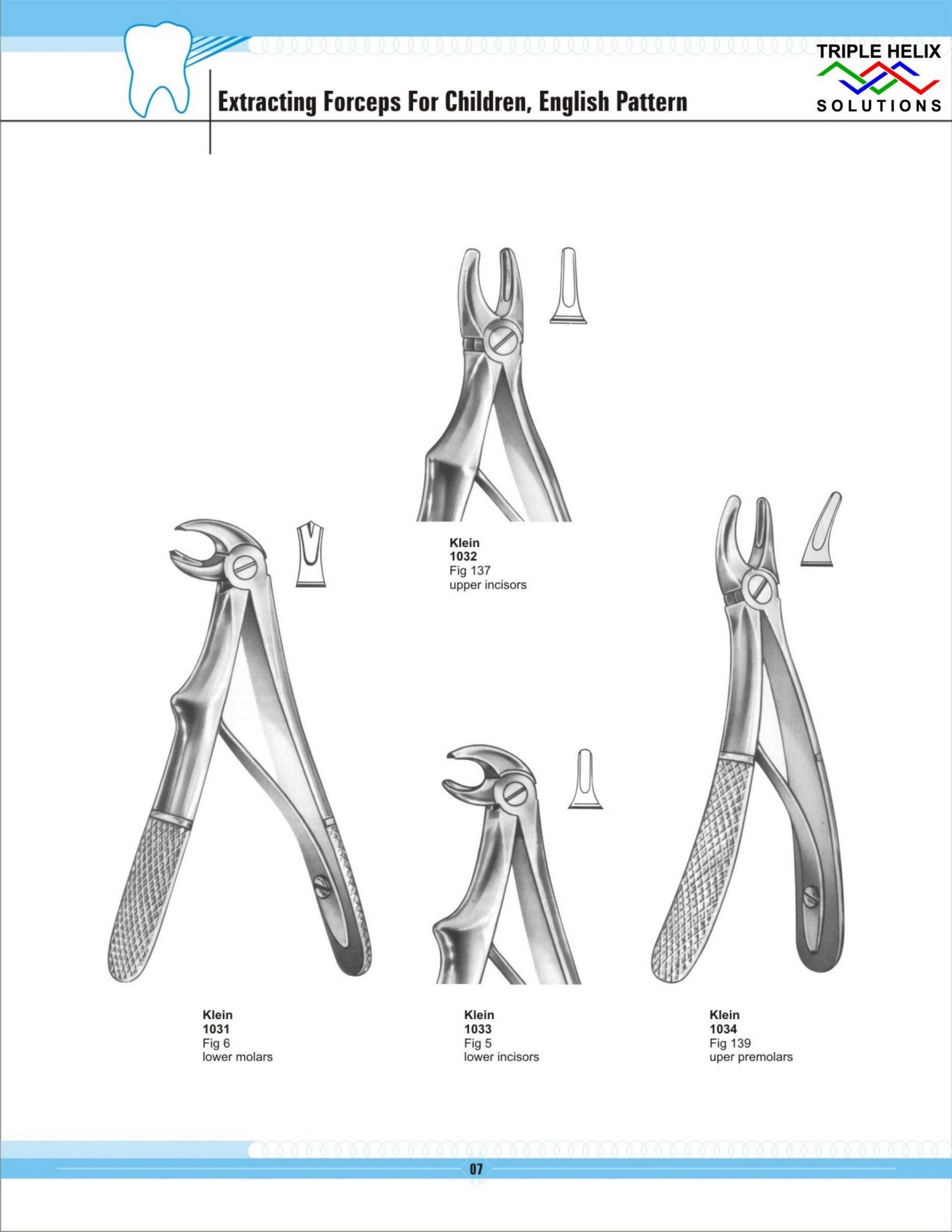 Extracting Forceps For Children, English Pattern — page 7
