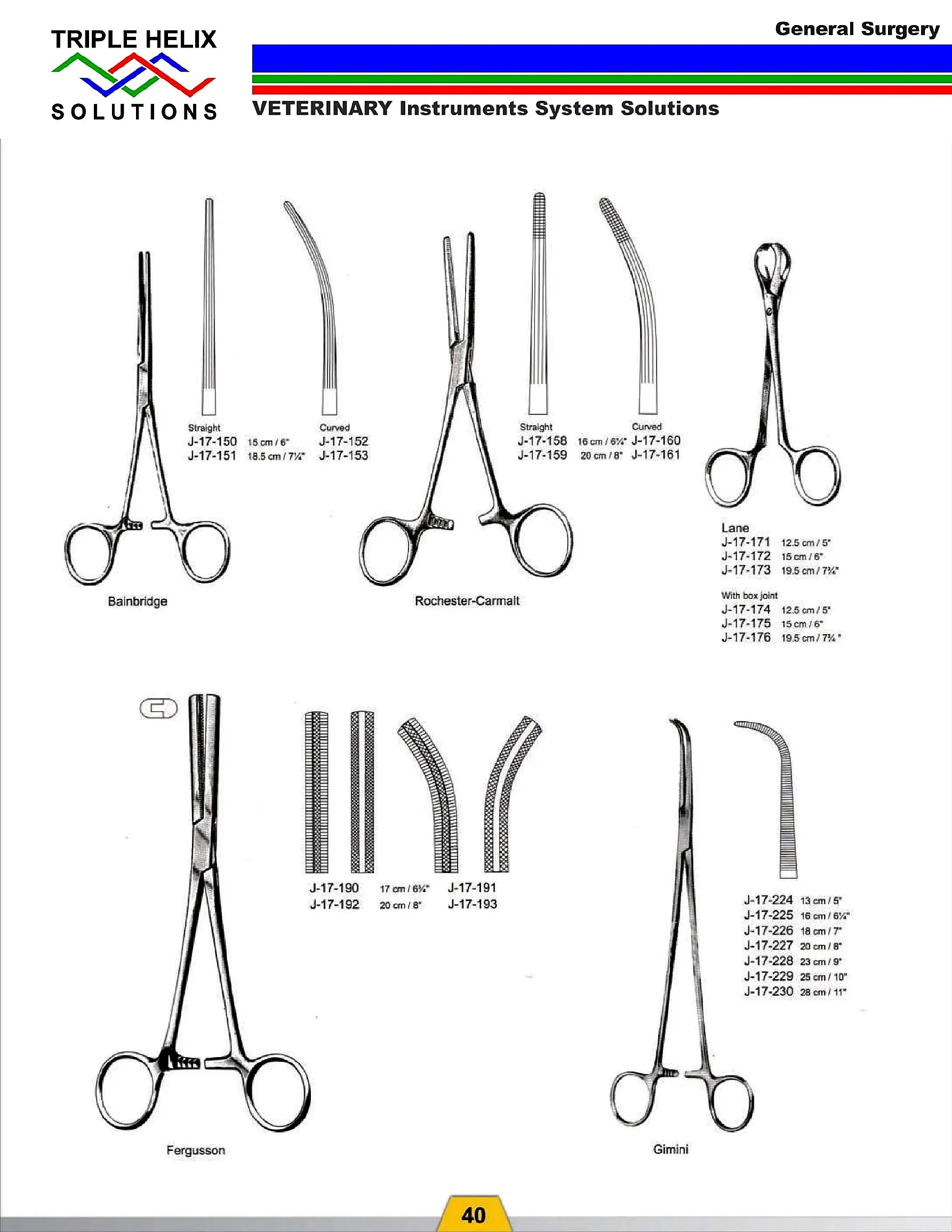 Rochester-Carmalt, Bainbridge and Fergusson Forceps